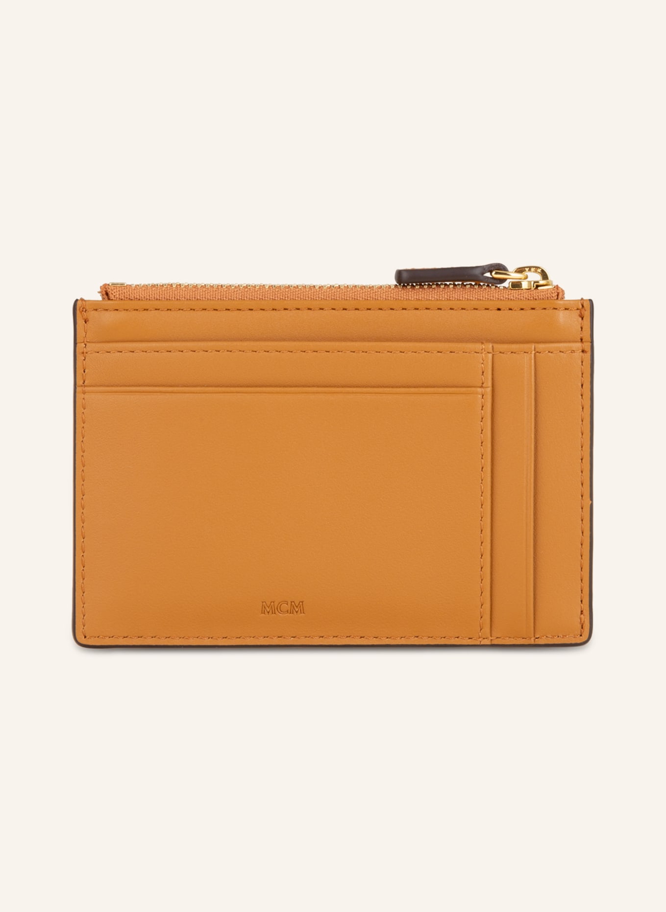 MCM Card case with coin compartment , Color: COGNAC (Image 2)