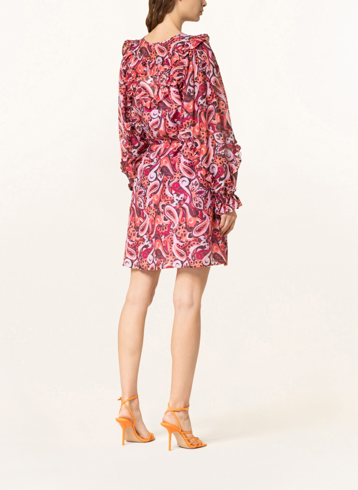 Magali Pascal Sukienka BERNADETTE z dodatkiem jedwabiu, Kolor: FUKSJA (Obrazek 3)