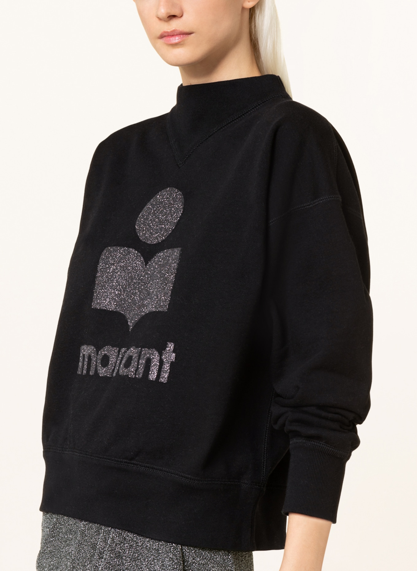 MARANT ÉTOILE Sweatshirt MOBY, Color: BLACK (Image 4)
