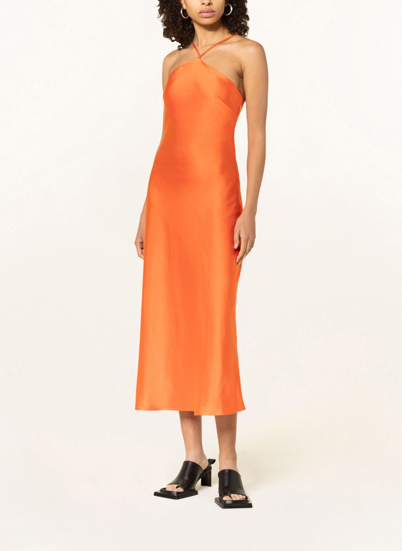 ENVII Satin dress ENPAPAYA, Color: ORANGE (Image 2)