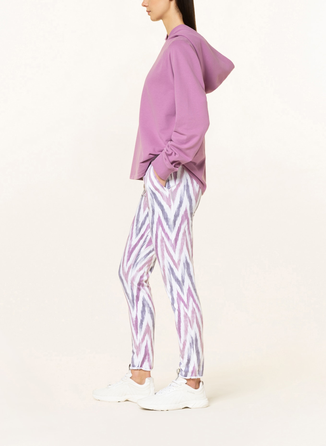 Juvia Sweatpants SMILLA, Color: DUSKY PINK/ WHITE (Image 4)