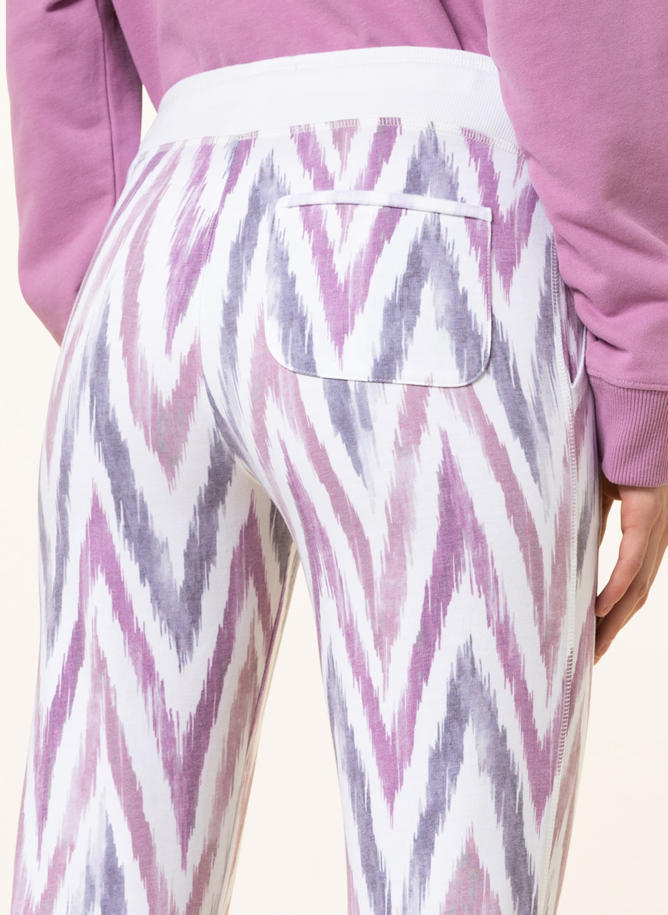 Juvia Sweatpants SMILLA, Color: DUSKY PINK/ WHITE (Image 5)