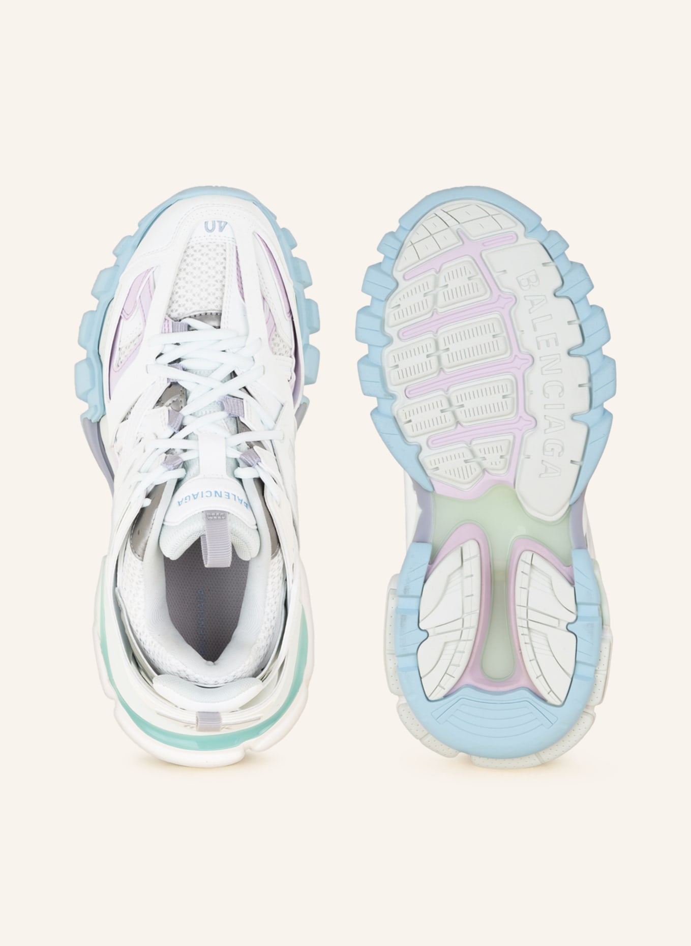 BALENCIAGA Sneaker TRACK, Farbe: WEISS/ HELLLILA/ HELLBLAU (Bild 5)