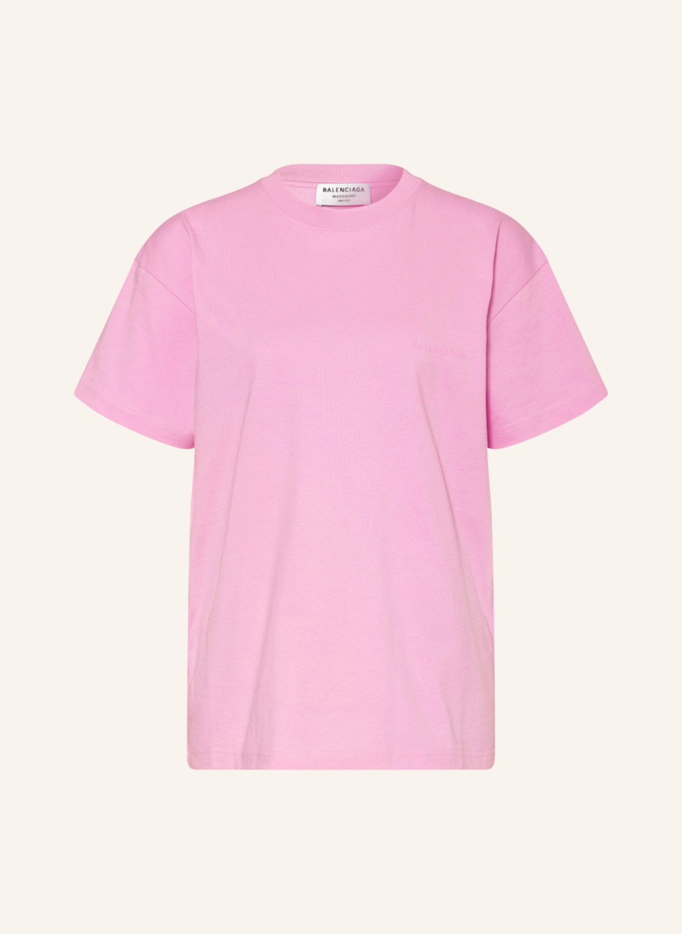 BALENCIAGA T-shirt , Kolor: MOCNORÓŻOWY (Obrazek 1)