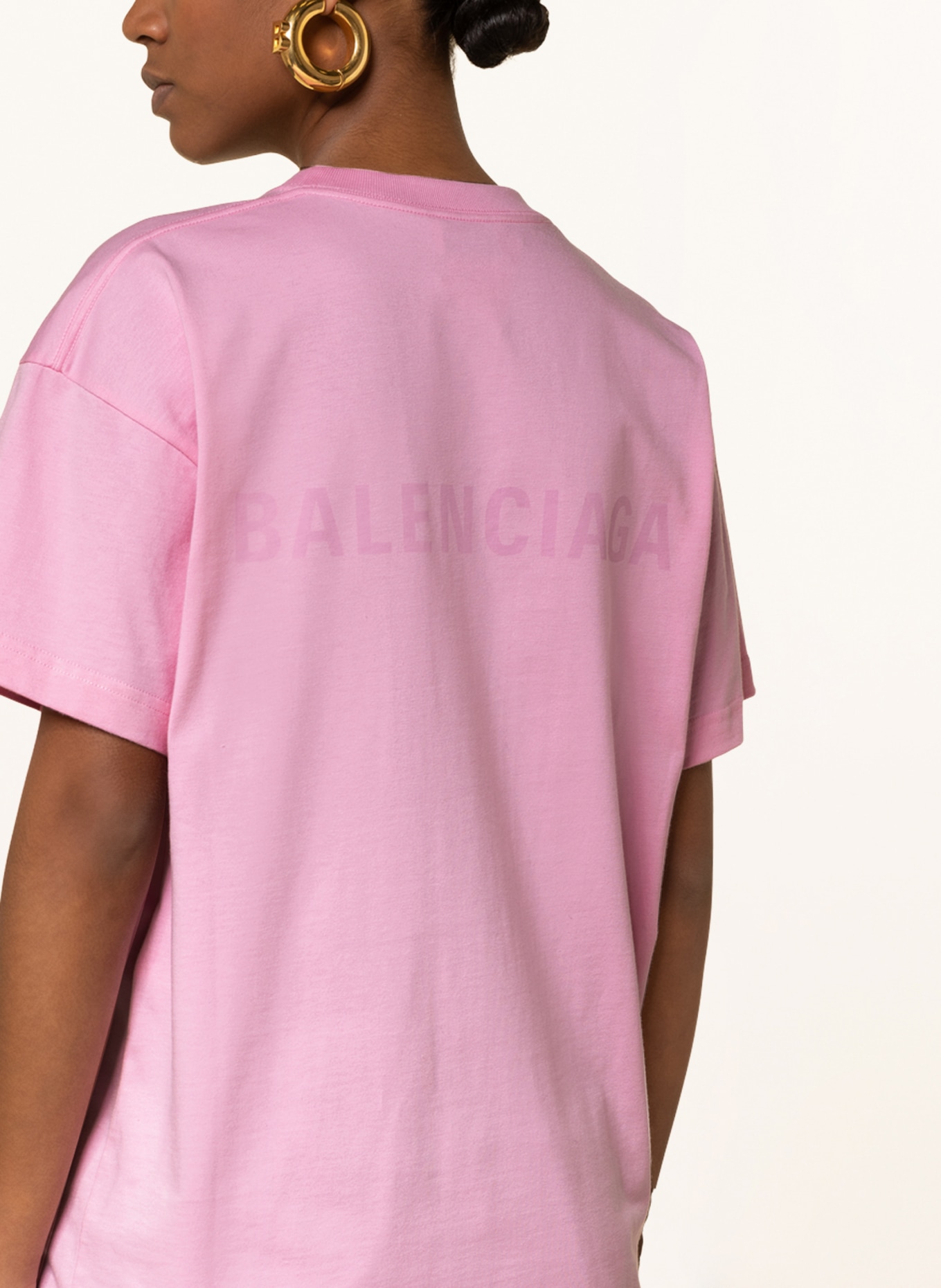 BALENCIAGA T-shirt , Kolor: MOCNORÓŻOWY (Obrazek 4)