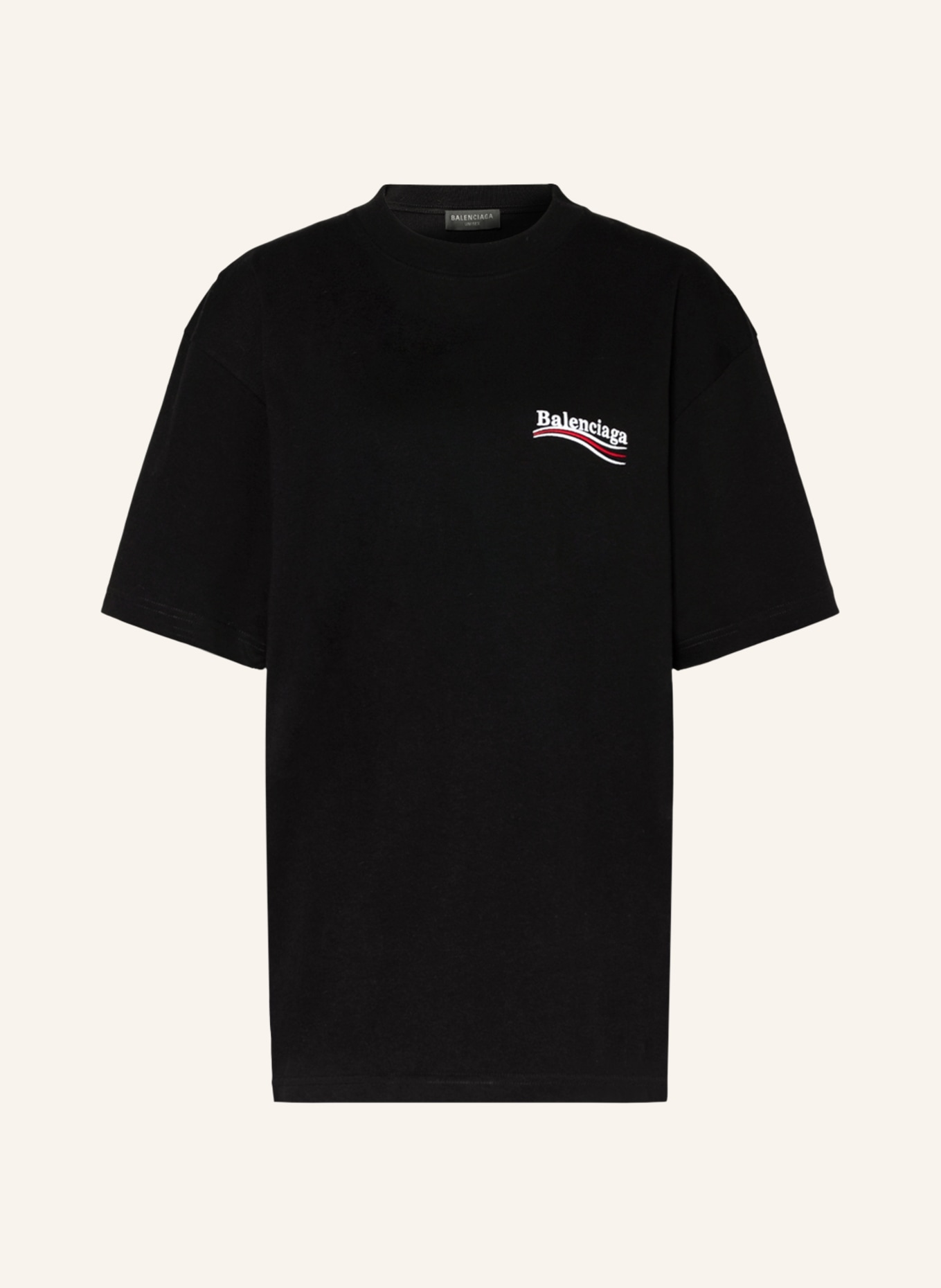 BALENCIAGA Koszulka oversize : CZARNY
