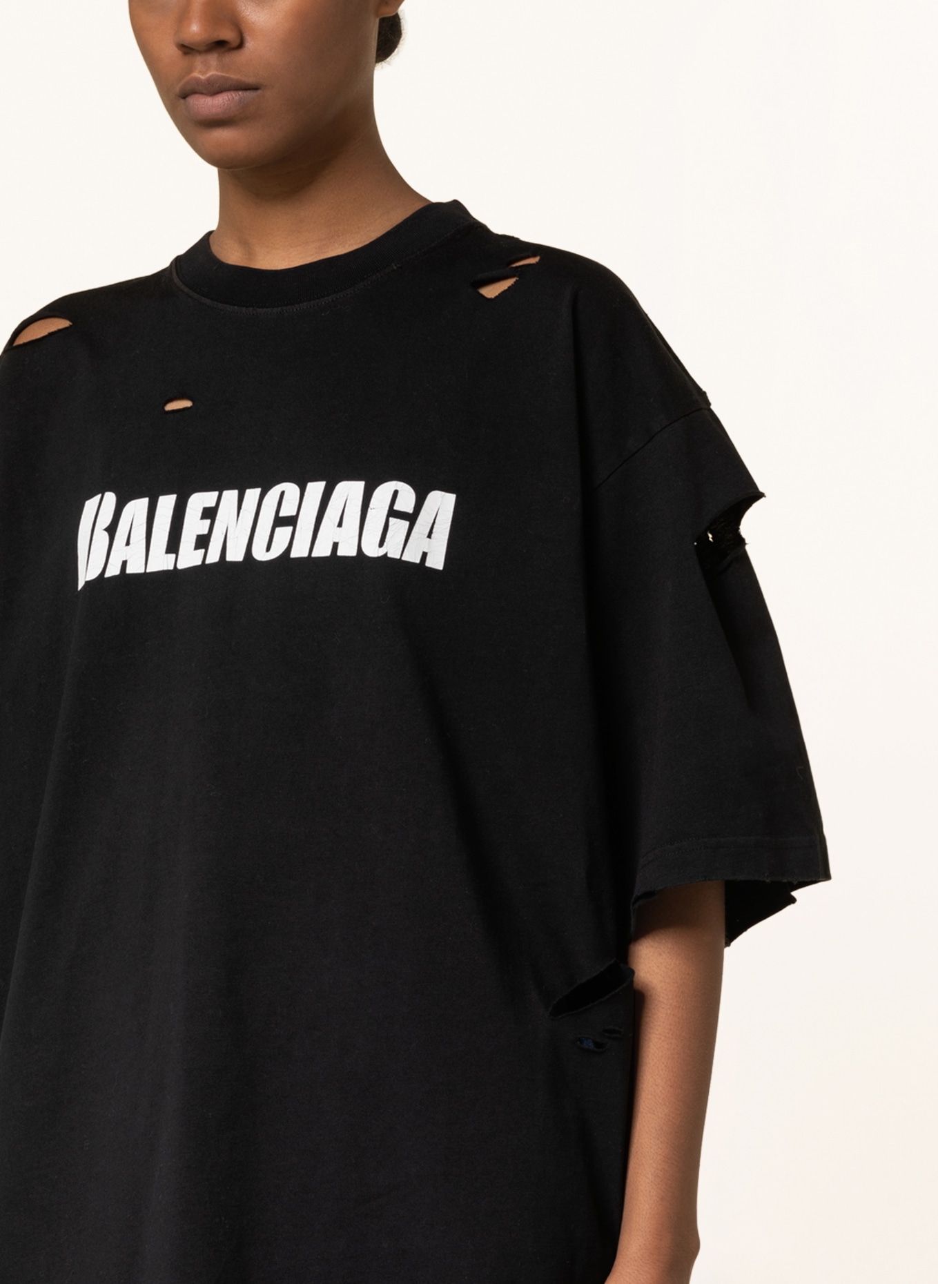 BALENCIAGA Oversized-Shirt: SCHWARZ