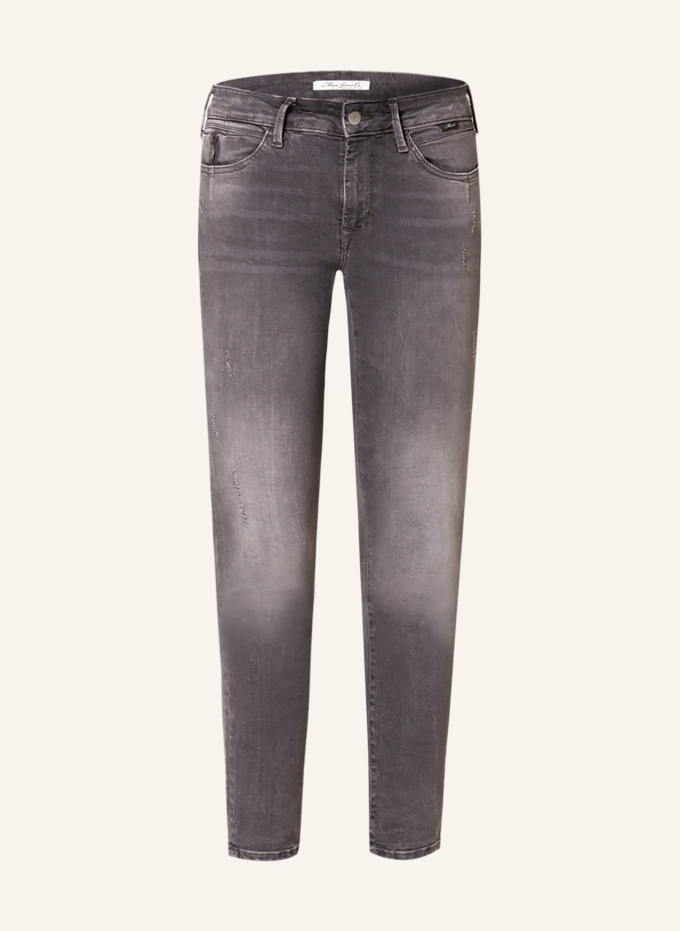 mavi Skinny Jeans ADRIANA, Farbe: 25991 dark grey distressed glam (Bild 1)