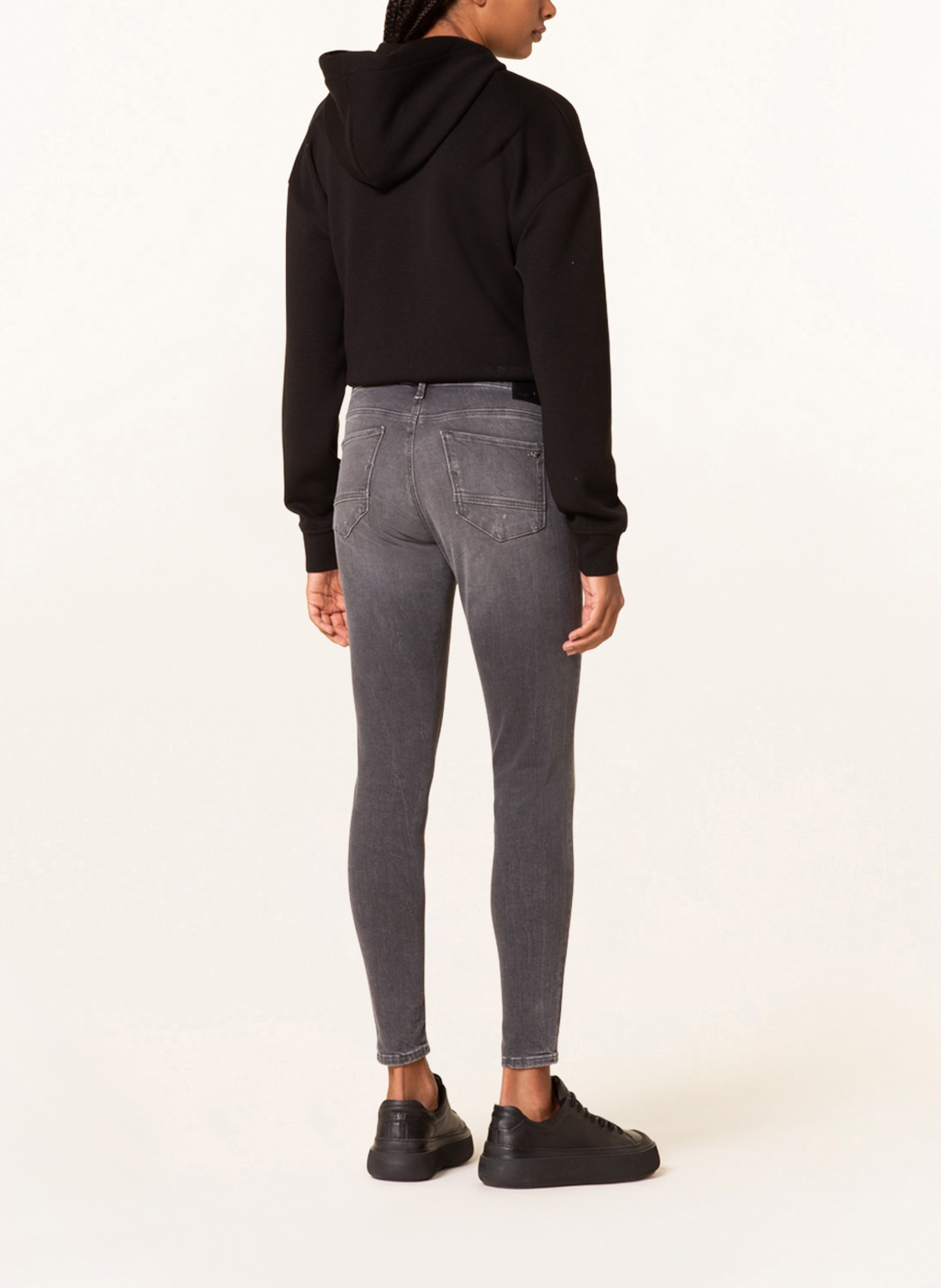 mavi Skinny džíny ADRIANA: 25991 dark grey distressed glam