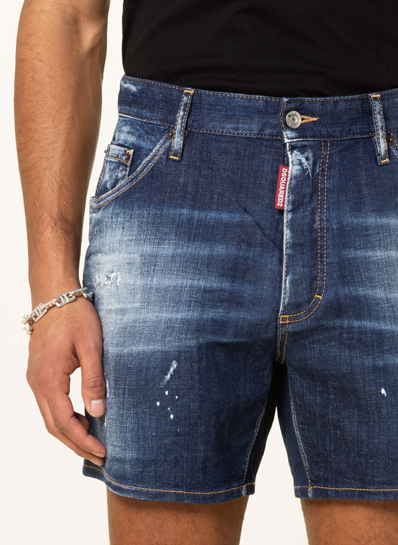 DSQUARED2 Szorty jeansowe COMMANDO, Kolor: 470 BLUE NAVY (Obrazek 6)