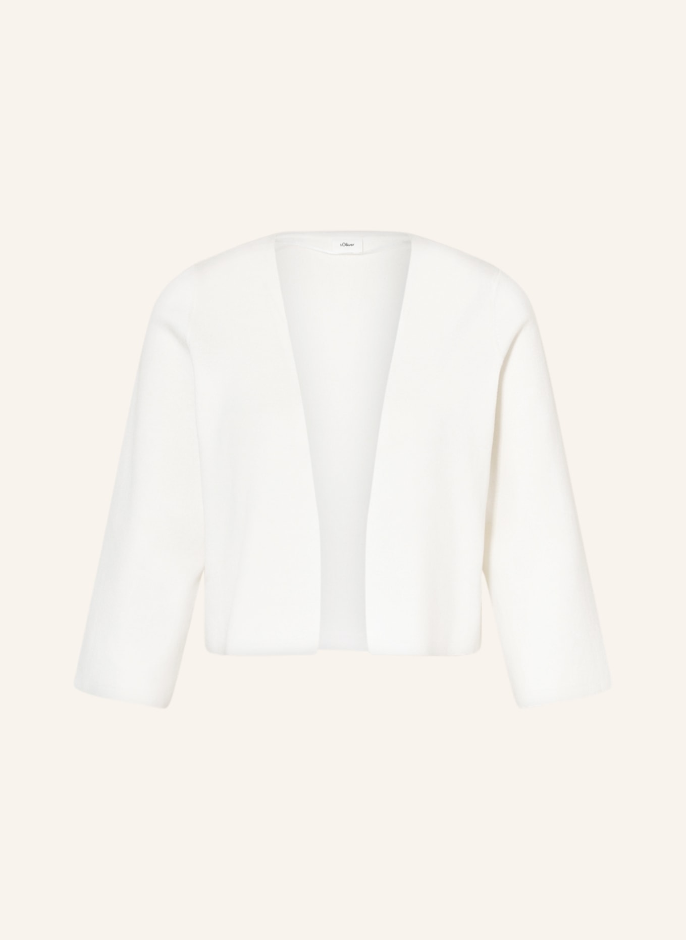 s.Oliver BLACK LABEL Knitted bolero with 3/4 sleeve, Color: WHITE (Image 1)
