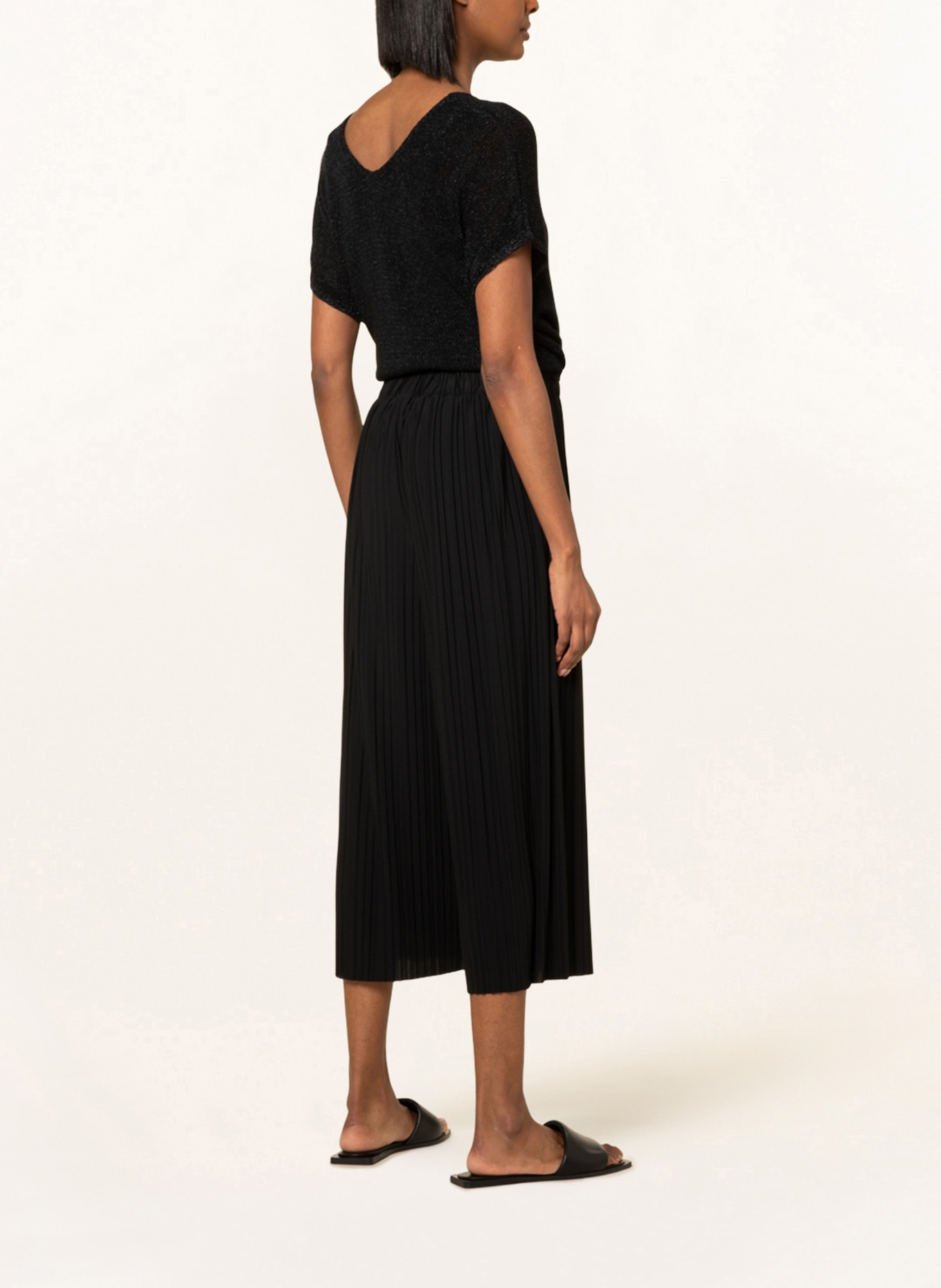 s.Oliver BLACK LABEL Pleated culottes, Color: BLACK (Image 3)