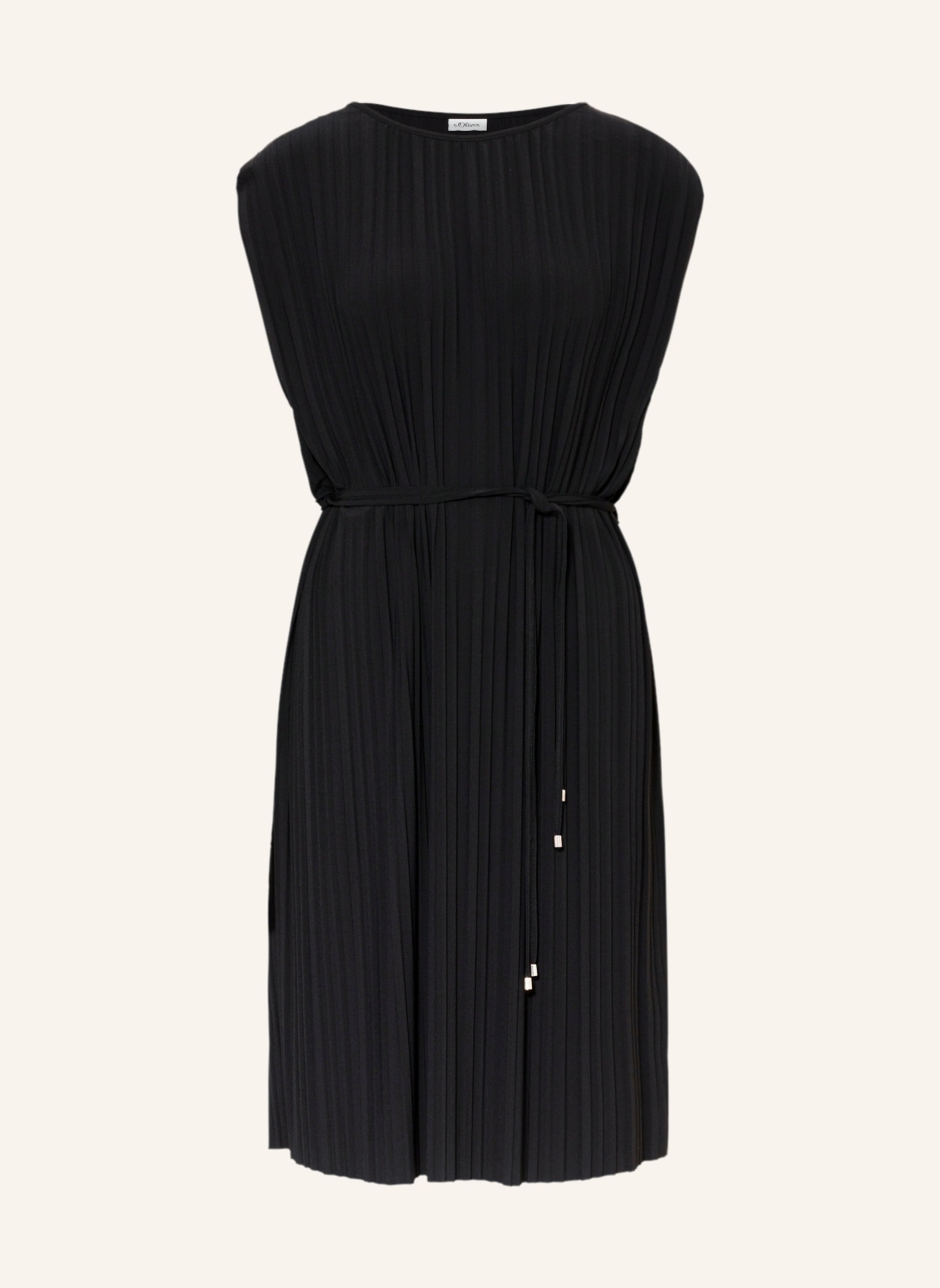 s.Oliver BLACK LABEL Pleated dress, Color: BLACK (Image 1)