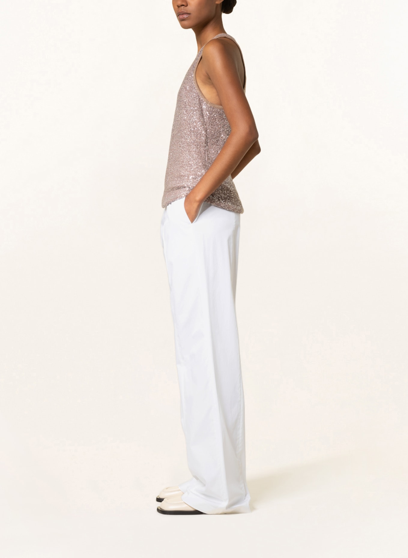 FABIANA FILIPPI Wide leg trousers, Color: WHITE (Image 4)