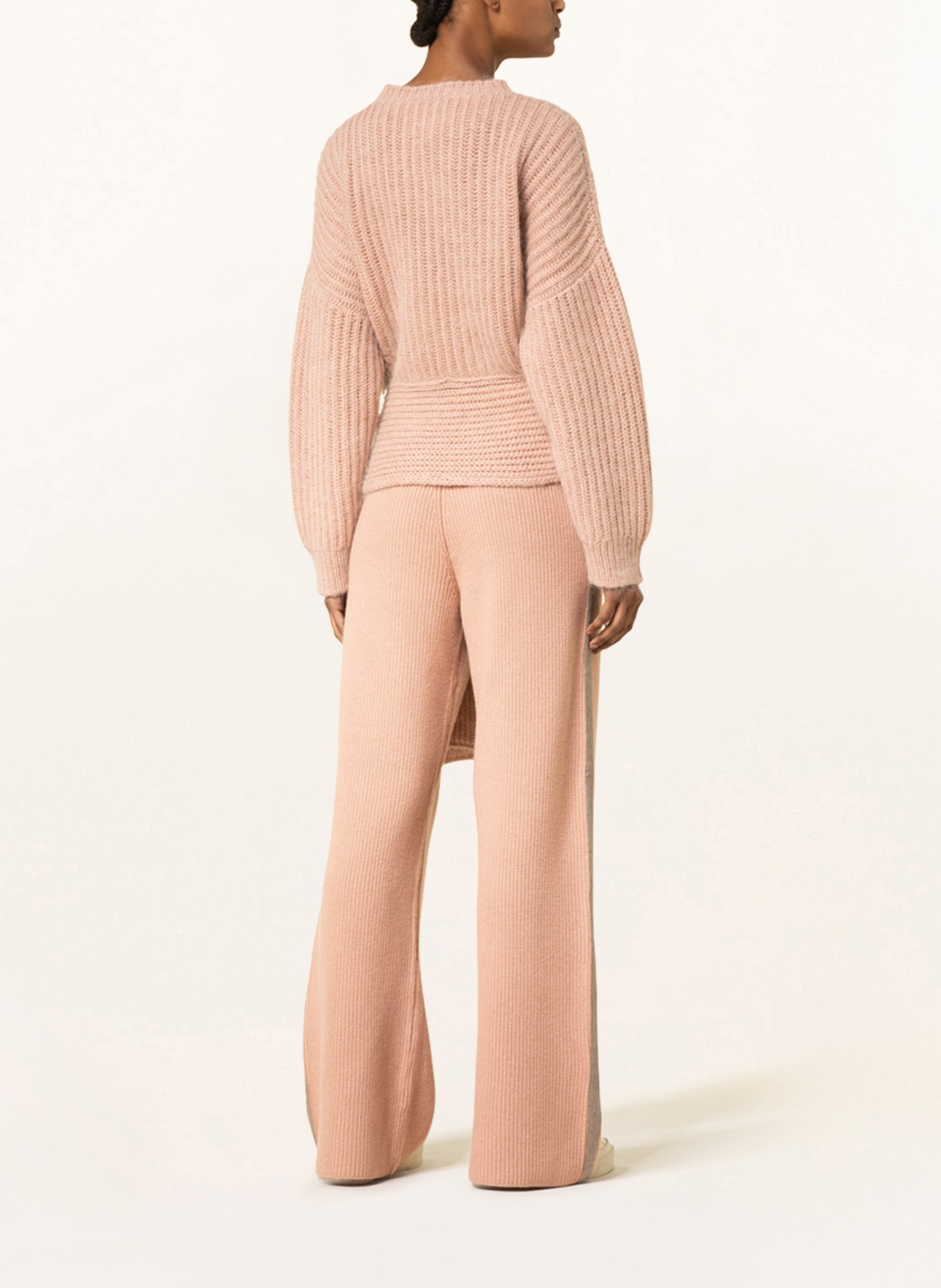 FABIANA FILIPPI Sweter z dodatkiem wełny merino i kaszmiru, Kolor: ŁOSOSIOWY (Obrazek 3)