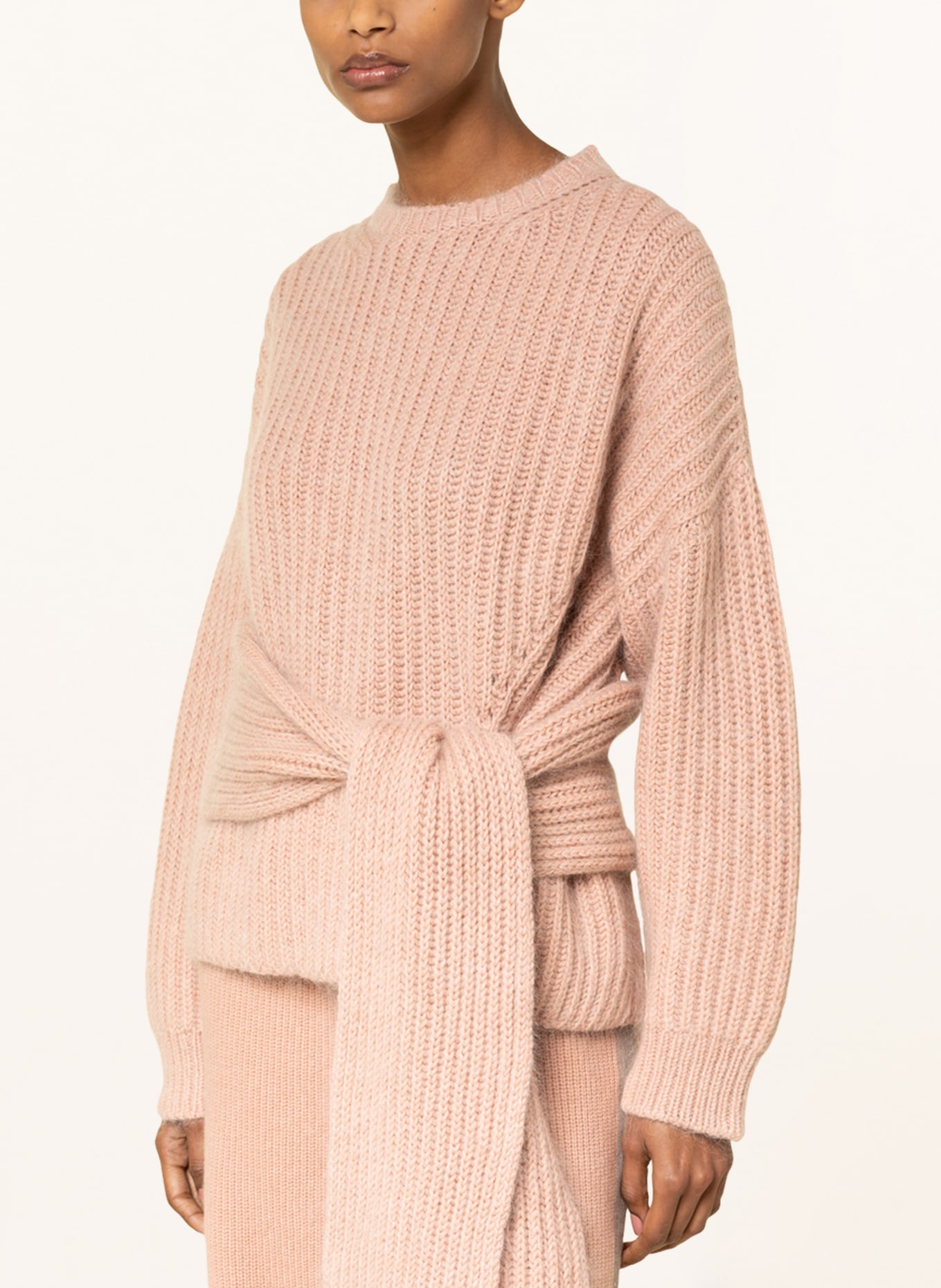 FABIANA FILIPPI Sweter z dodatkiem wełny merino i kaszmiru, Kolor: ŁOSOSIOWY (Obrazek 4)