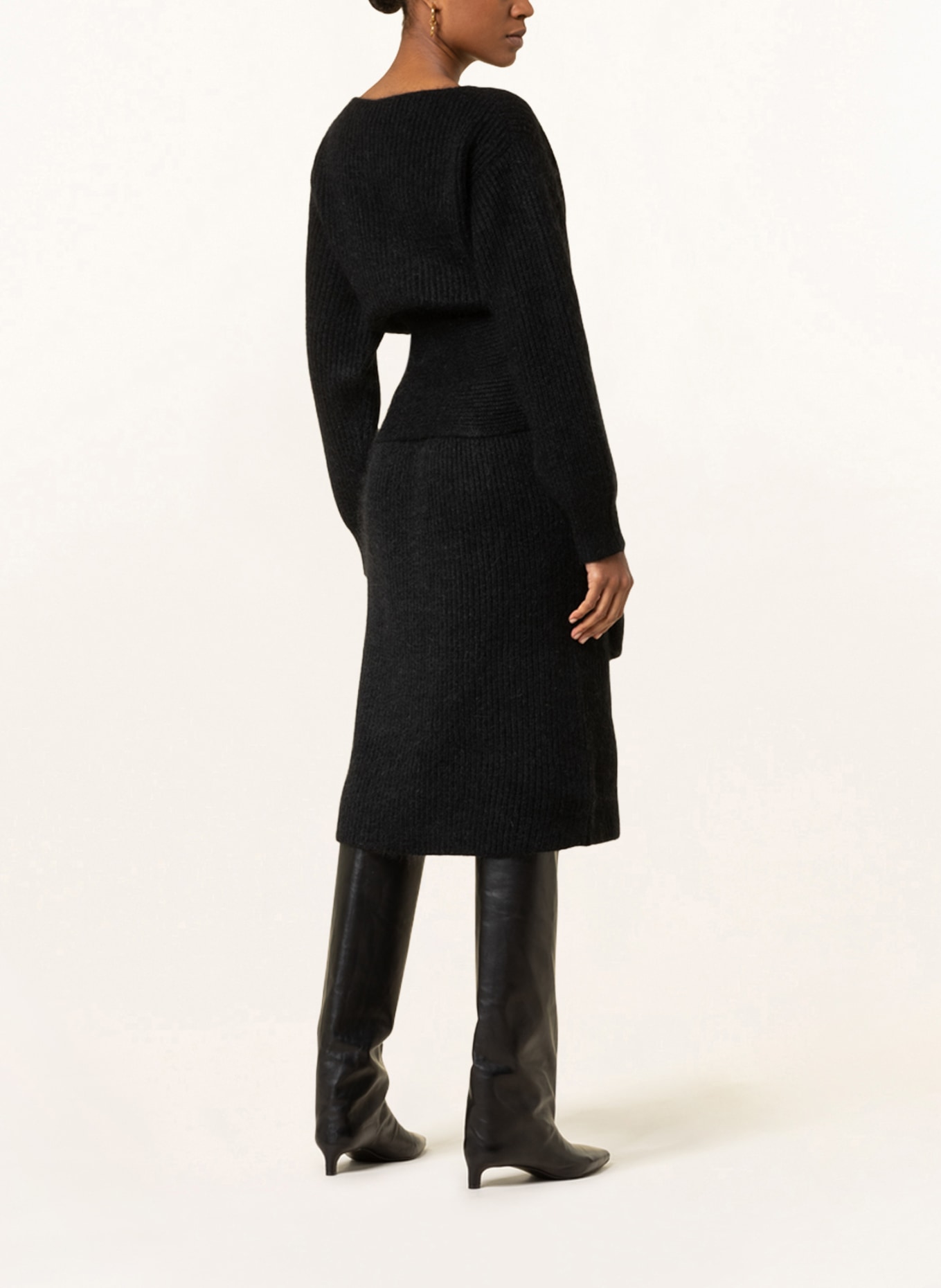 FABIANA FILIPPI Knit dress with merino wool and cashmere, Color: BLACK (Image 3)