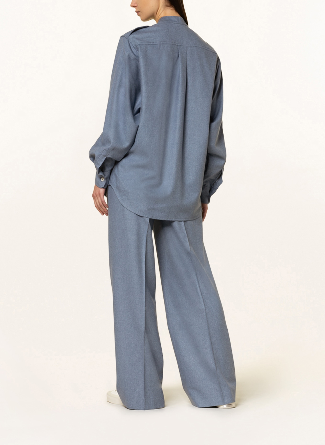 VIKY RADER STUDIO Shirt blouse ELLE with silk , Color: BLUE GRAY (Image 3)