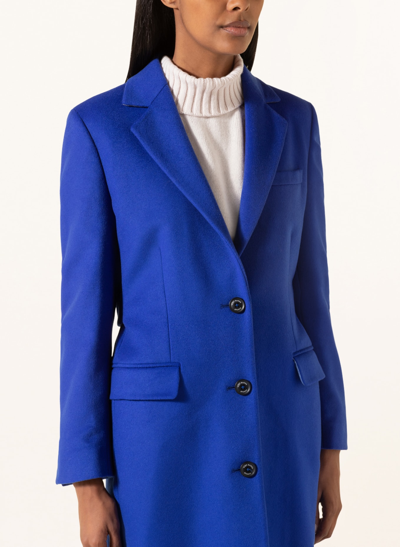 VIKY RADER STUDIO Wool coat JULIA with cashmere, Color: BLUE (Image 4)