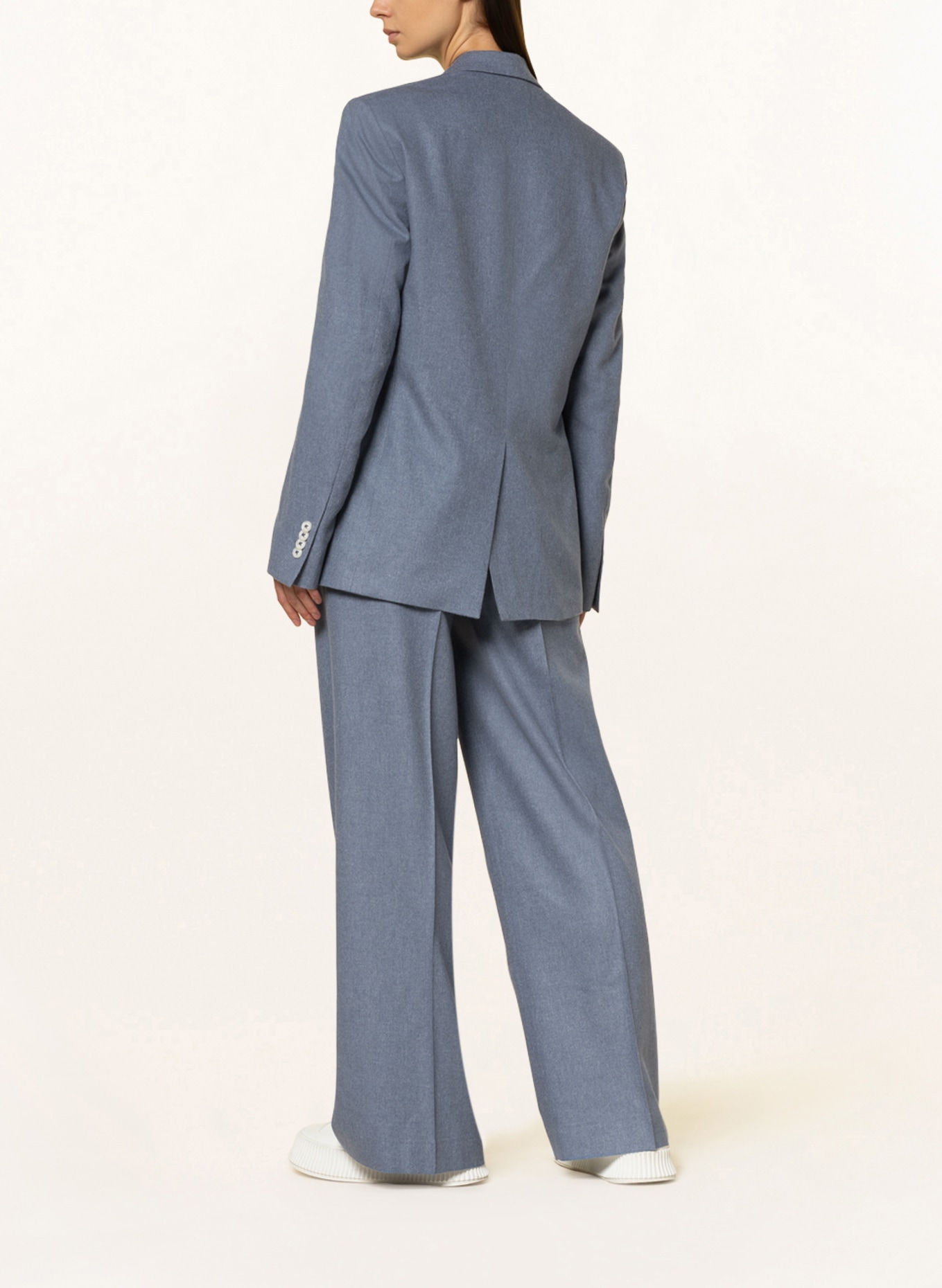 VIKY RADER STUDIO Long blazer MARLENE with silk, Color: LIGHT BLUE (Image 3)