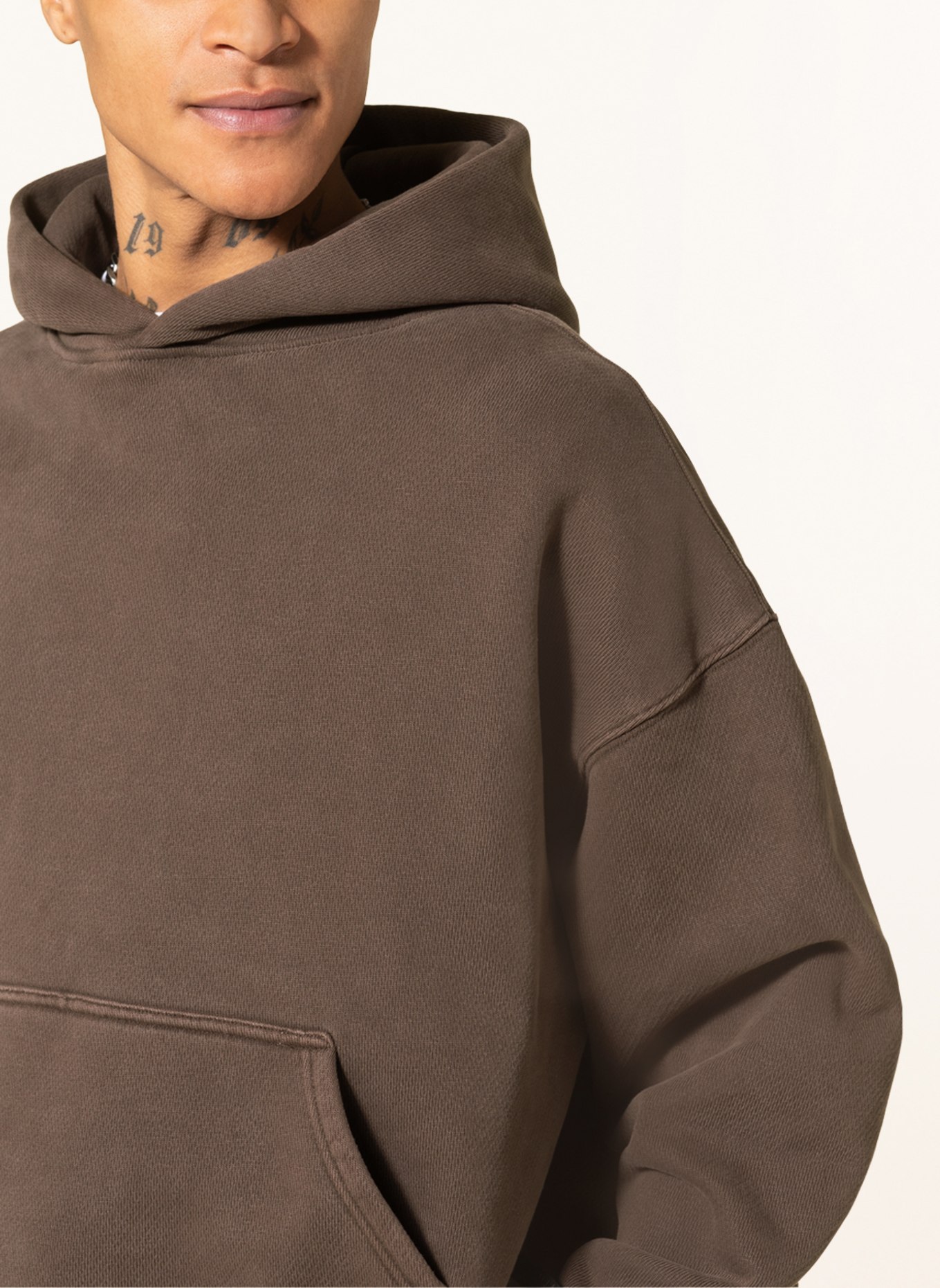 WRSTBHVR Oversized hoodie in dark brown
