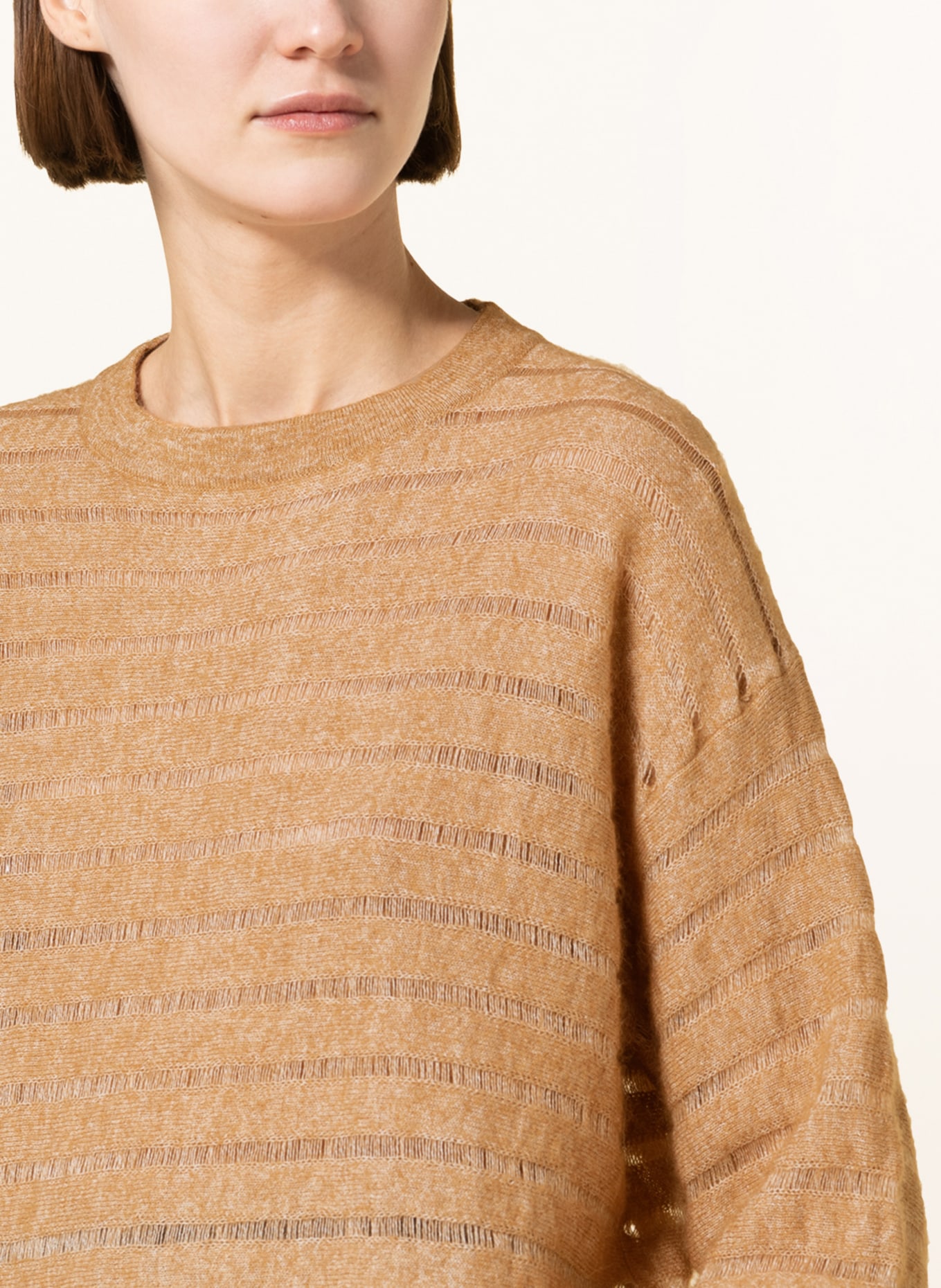 FABIANA FILIPPI Sweter z dodatkiem alpaki, Kolor: CAMELOWY (Obrazek 4)