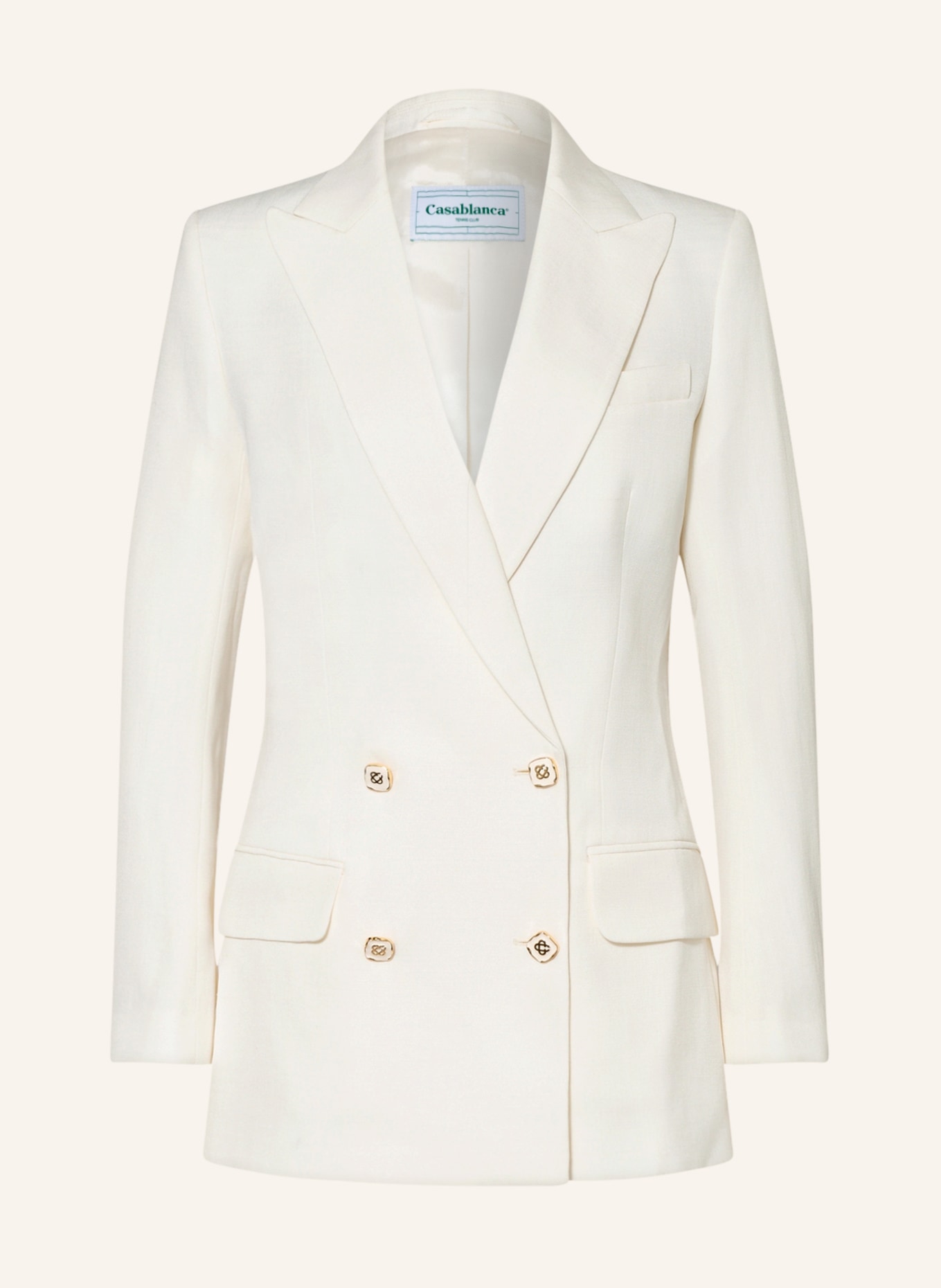 Casablanca Blazer with silk, Color: WHITE (Image 1)