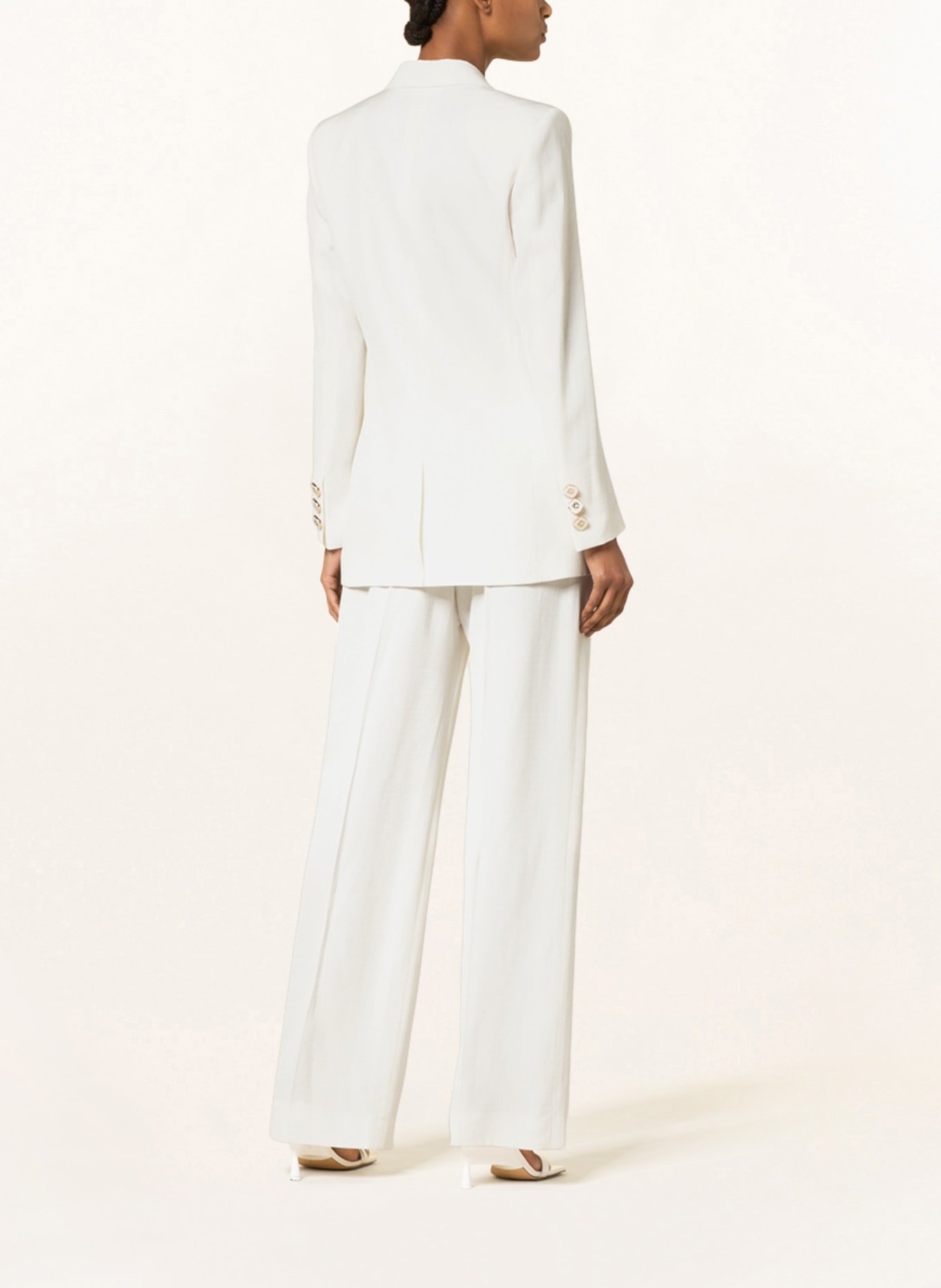 Casablanca Blazer with silk, Color: WHITE (Image 3)