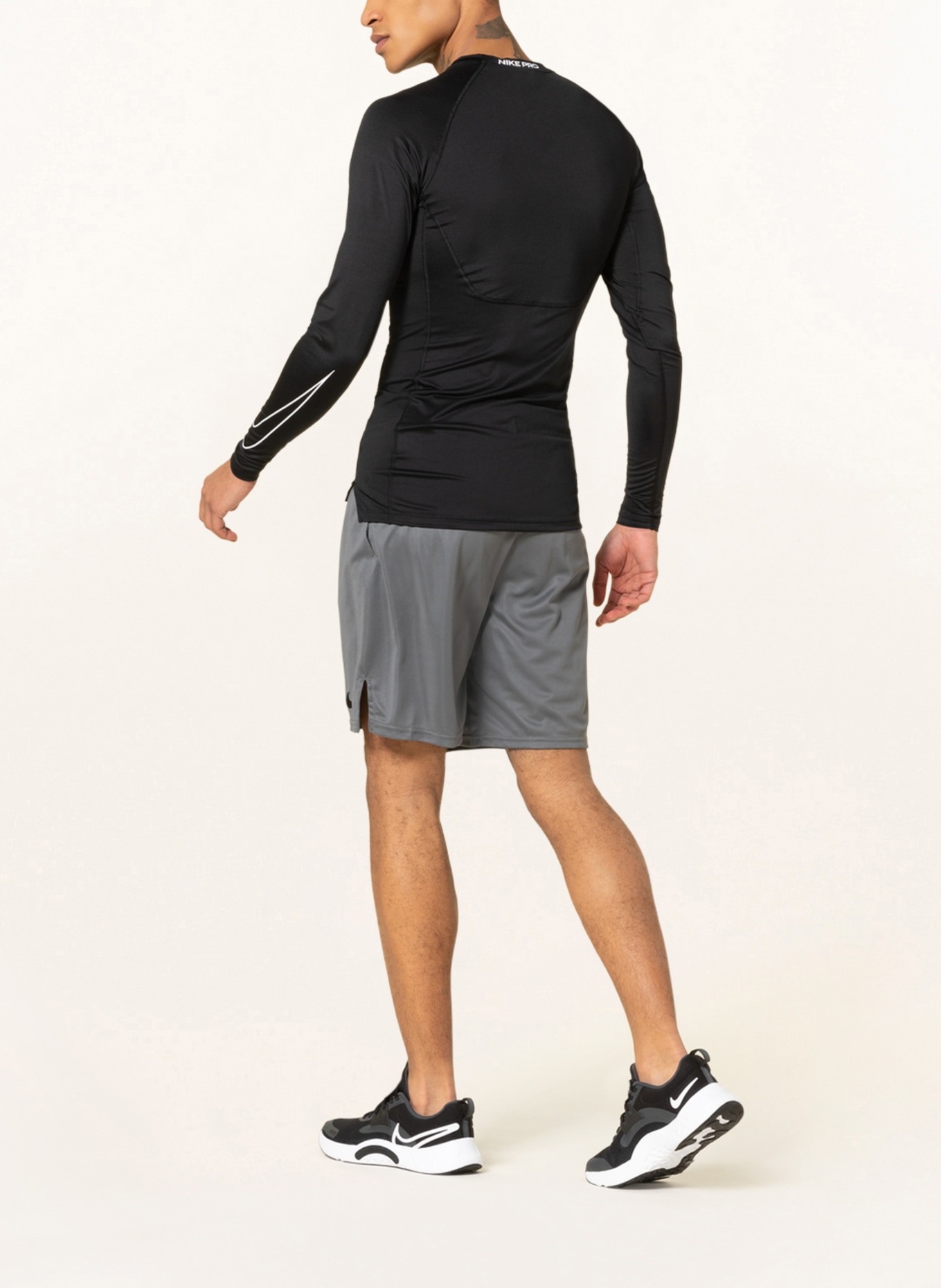 Nike Longsleeve PRO DRI-FIT mit Mesh, Farbe: SCHWARZ (Bild 3)