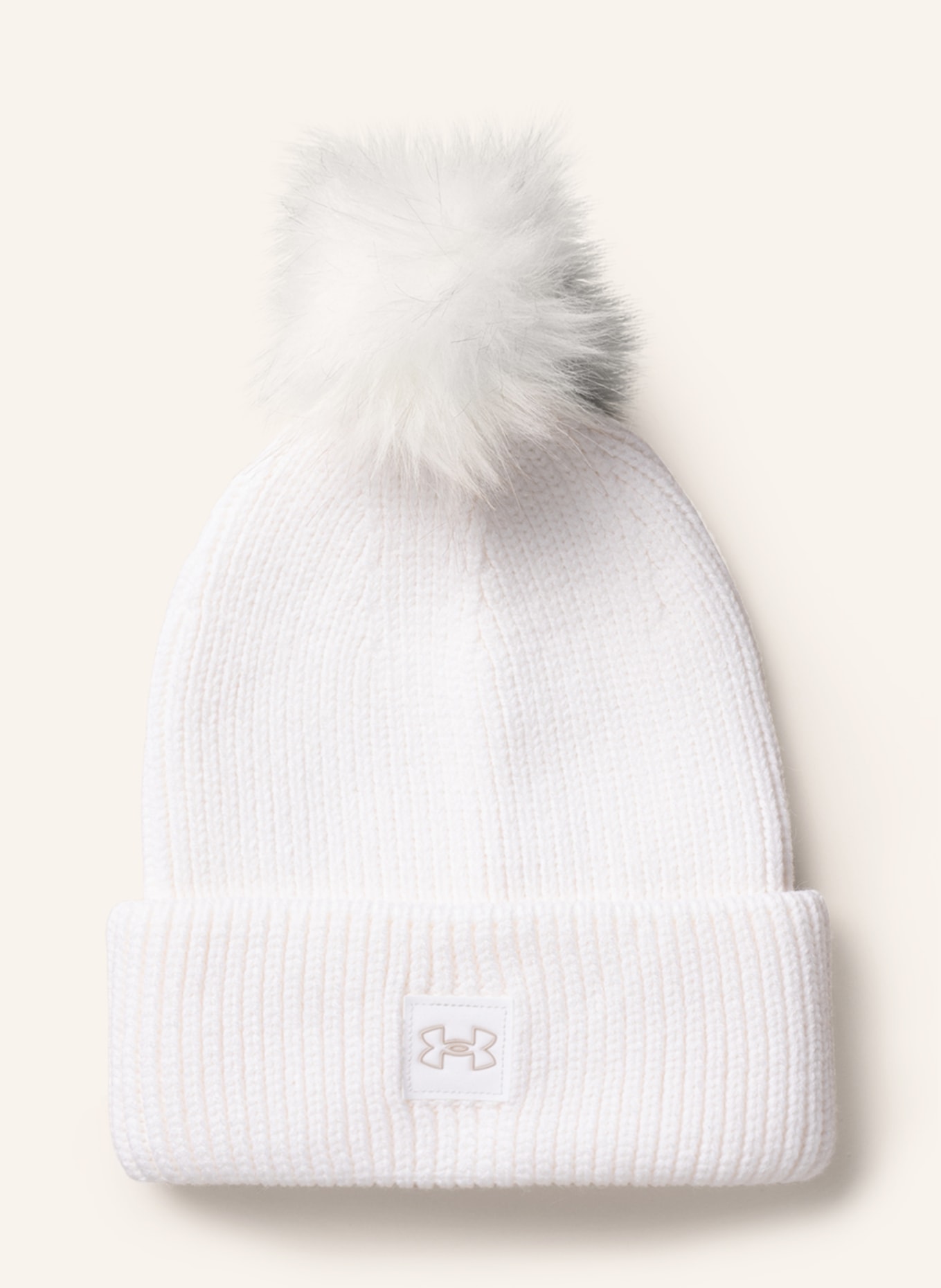 UNDER ARMOUR Multifunctional beanie, Color: WHITE (Image 1)