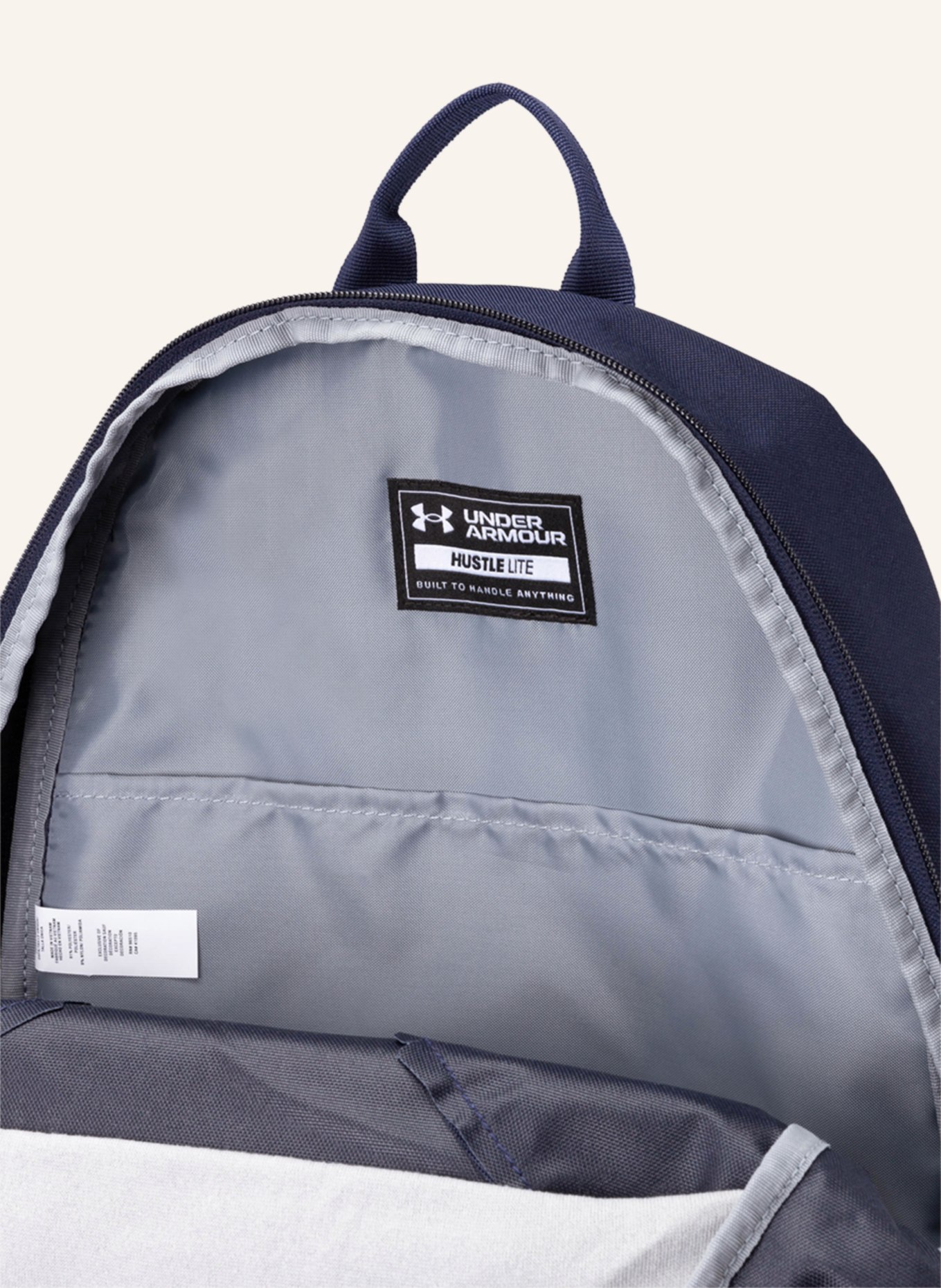 UNDER ARMOUR Backpack HUSTLE LITE with laptop compartment, Color: DARK BLUE (Image 3)