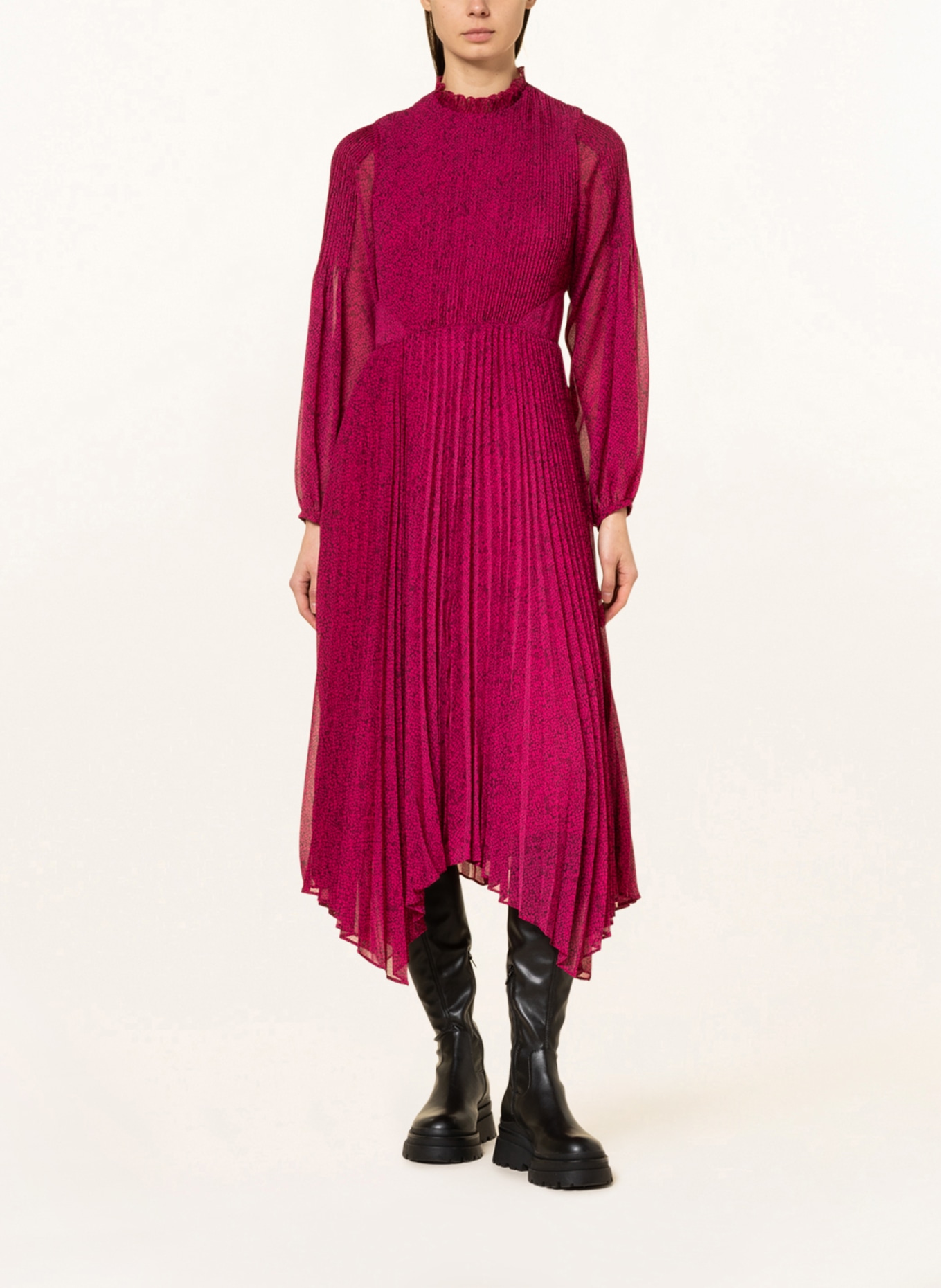 WHISTLES Pleated dress, Color: FUCHSIA/ PURPLE (Image 2)