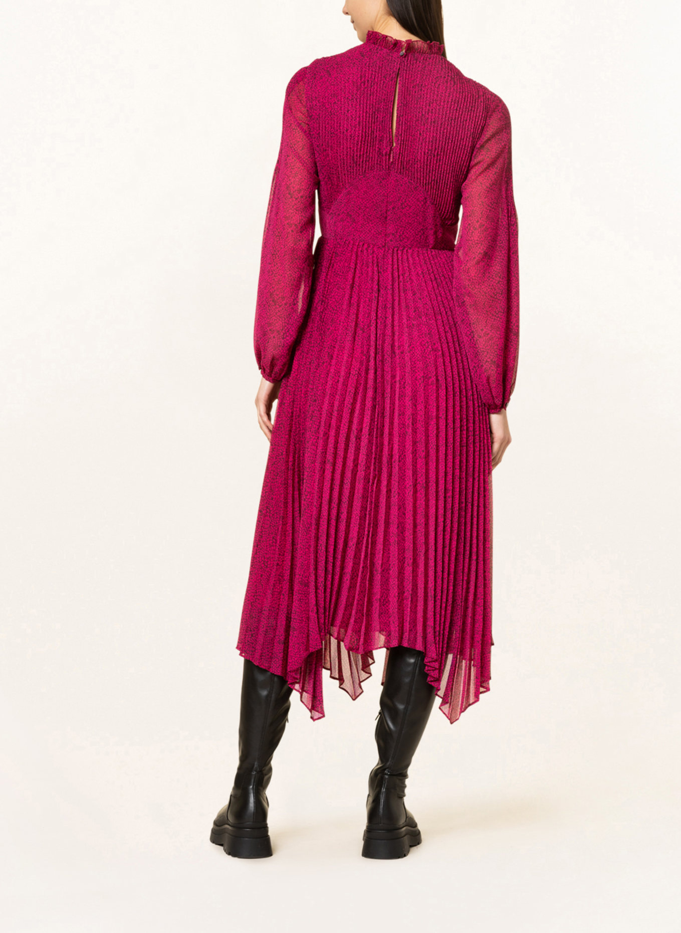 WHISTLES Pleated dress, Color: FUCHSIA/ PURPLE (Image 3)