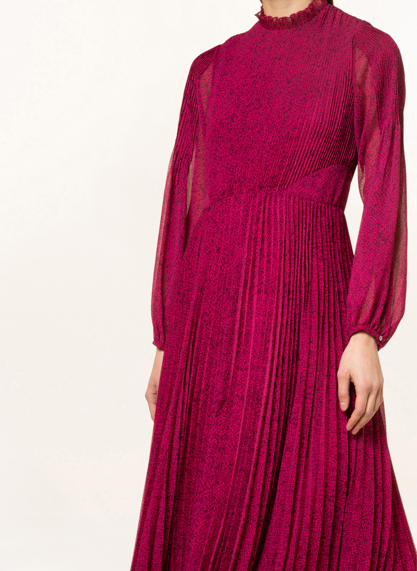 WHISTLES Pleated dress, Color: FUCHSIA/ PURPLE (Image 4)