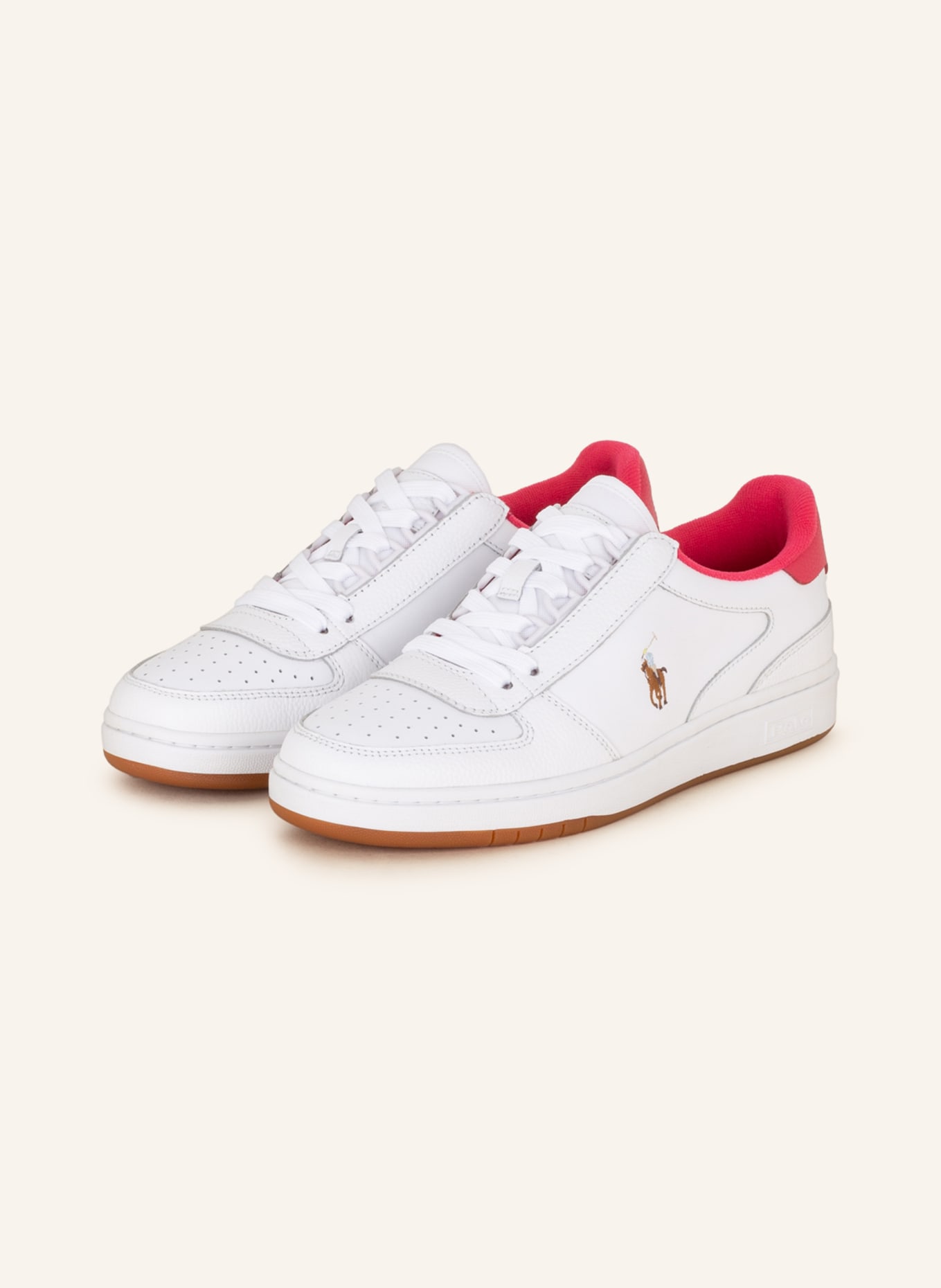 POLO RALPH LAUREN Sneakers, Color: WHITE/ PINK (Image 1)