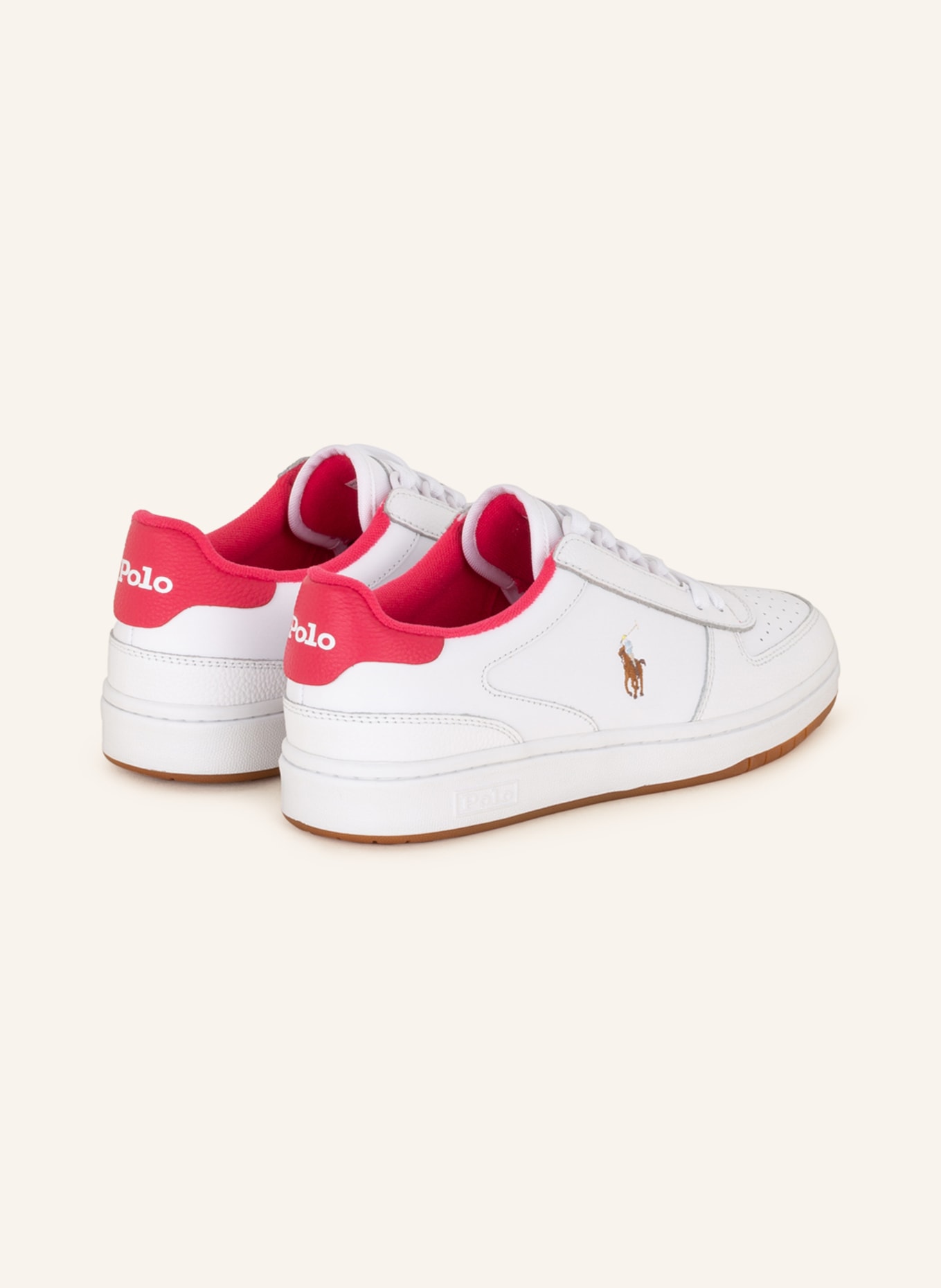 POLO RALPH LAUREN Sneakers, Color: WHITE/ PINK (Image 2)