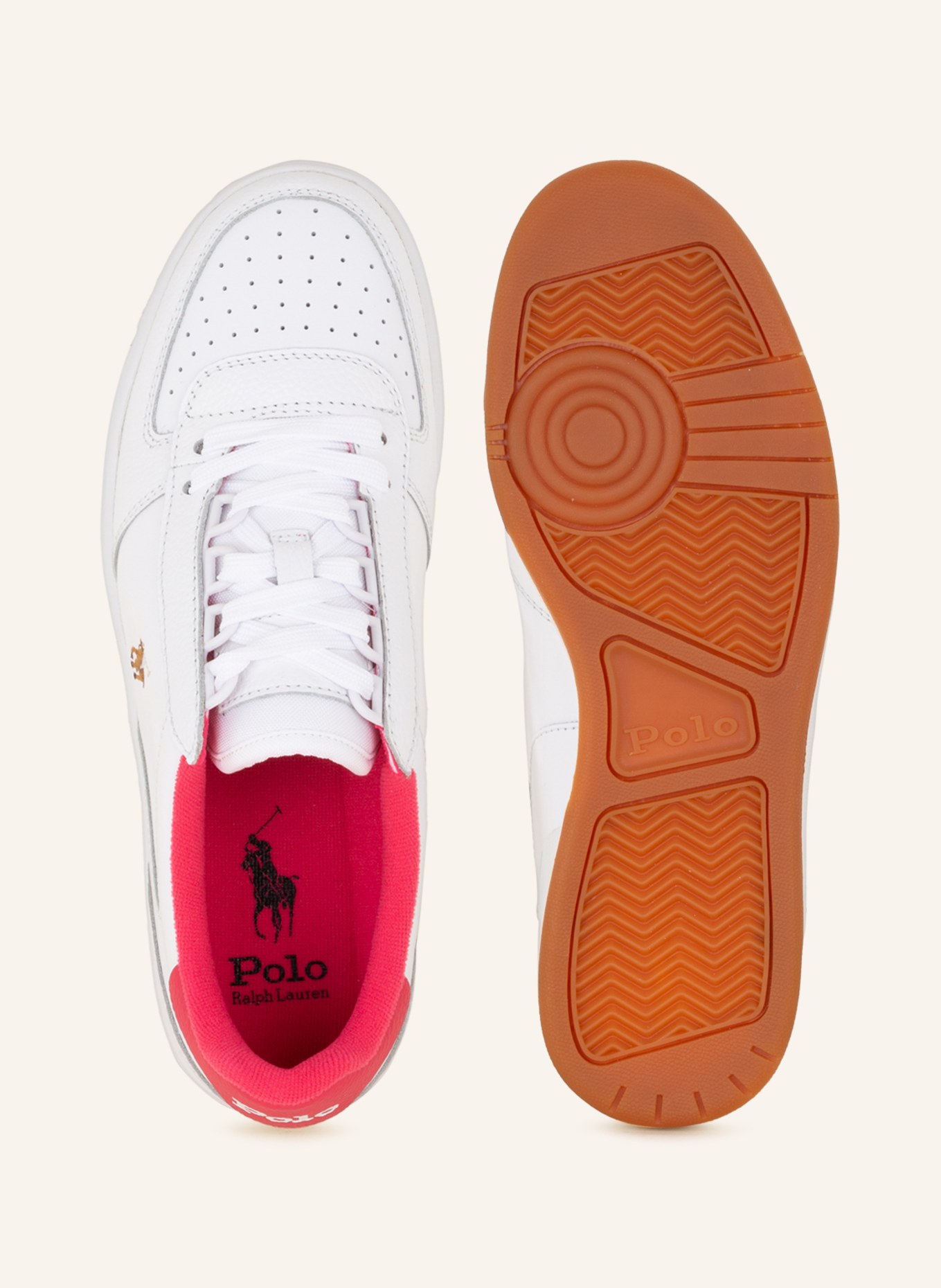 POLO RALPH LAUREN Sneakers, Color: WHITE/ PINK (Image 5)