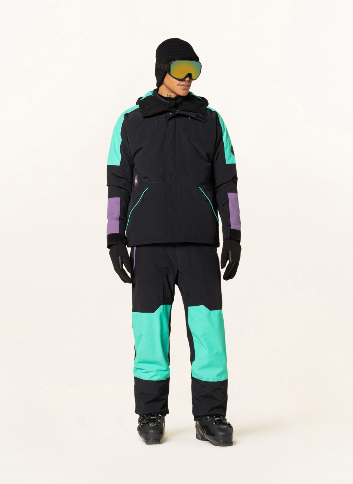 QUIKSILVER Ski jacket RADICALO, Color: BLACK/ MINT/ PURPLE (Image 2)