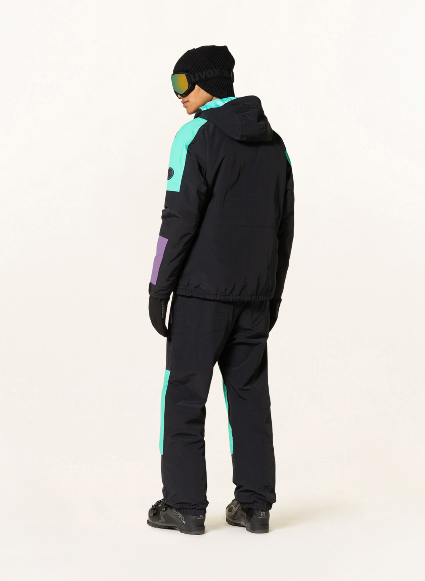 QUIKSILVER Ski jacket RADICALO, Color: BLACK/ MINT/ PURPLE (Image 3)