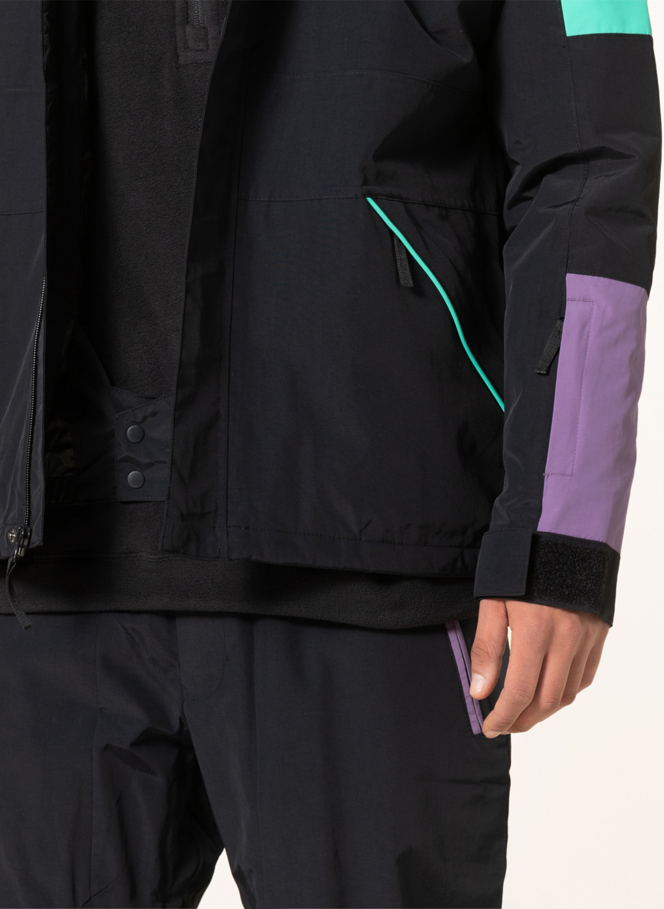 QUIKSILVER Ski jacket RADICALO, Color: BLACK/ MINT/ PURPLE (Image 6)