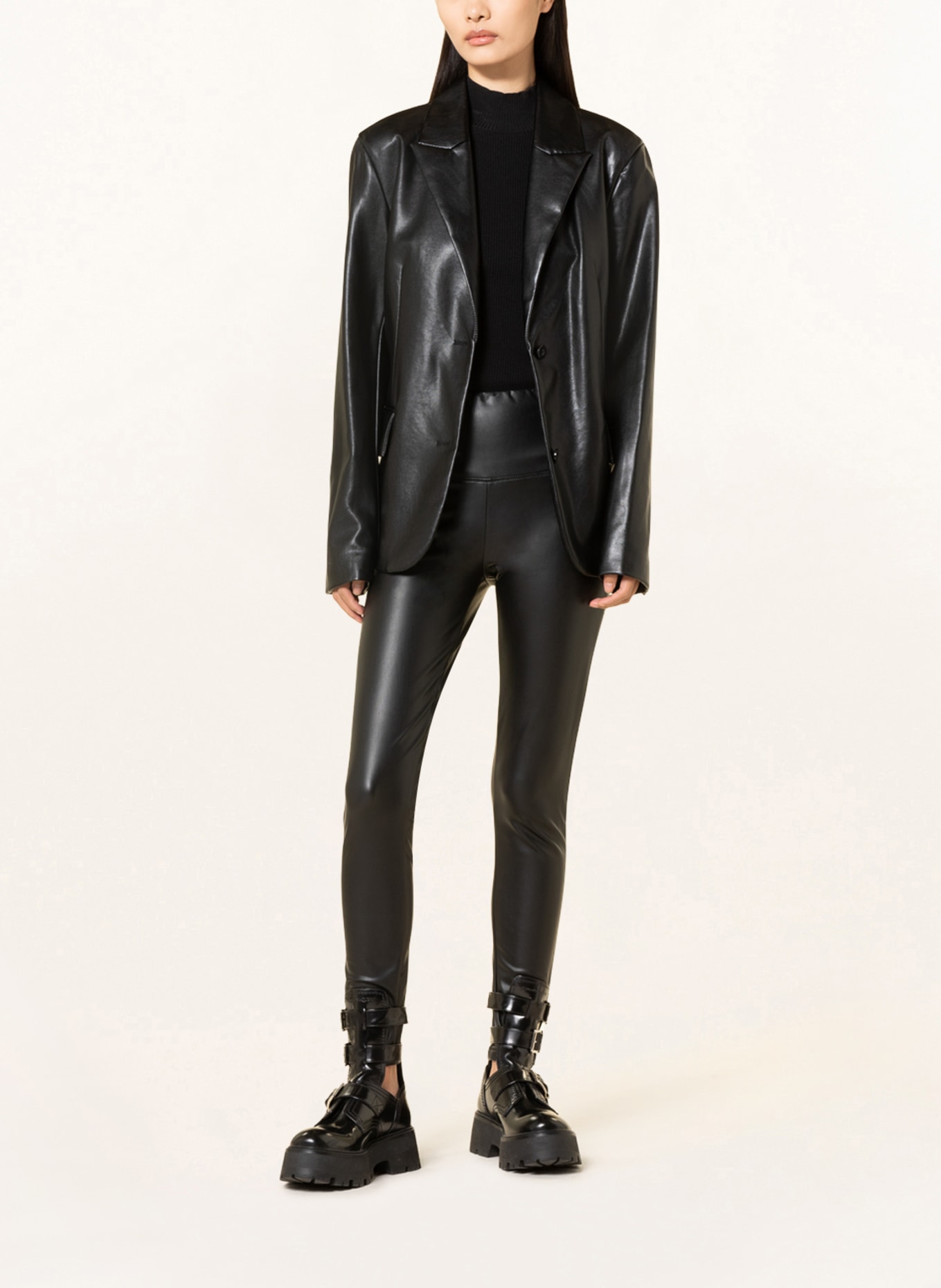 ALLSAINTS Leggings CORA in leather look , Color: BLACK (Image 2)