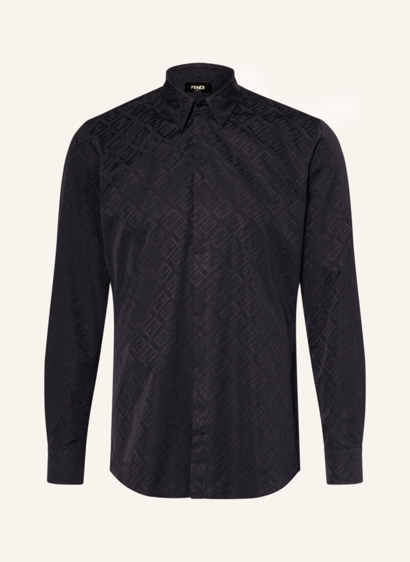 FENDI Jacquard shirt slim fit , Color: BLACK (Image 1)