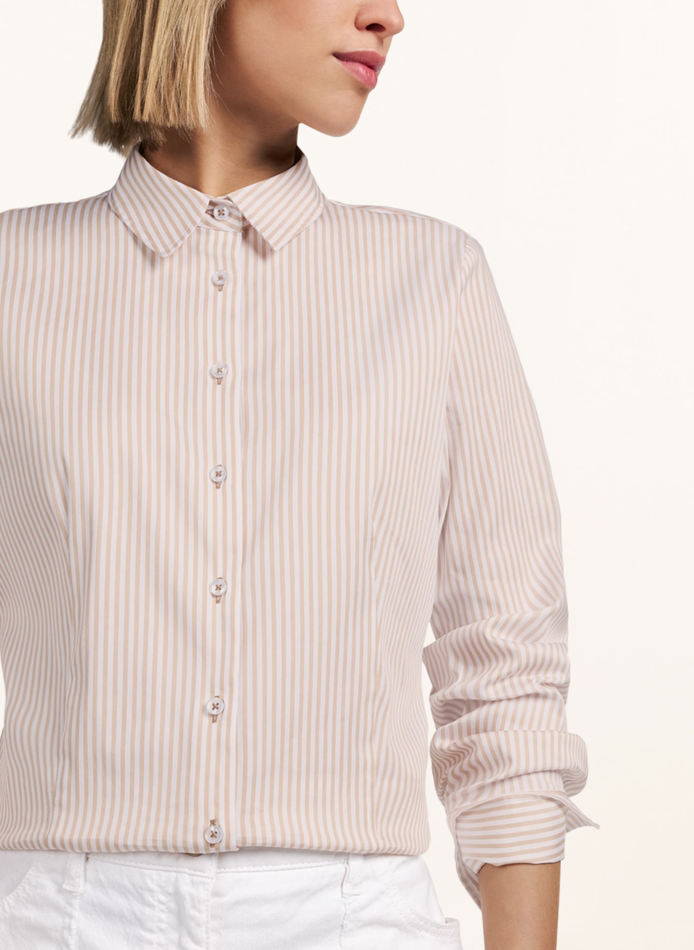 ETERNA Shirt blouse , Color: WHITE/ BEIGE (Image 4)