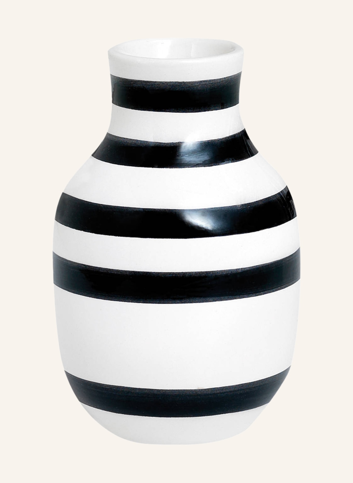 KÄHLER Vase OMAGGIO SMALL, Farbe: WEISS/ SCHWARZ (Bild 1)