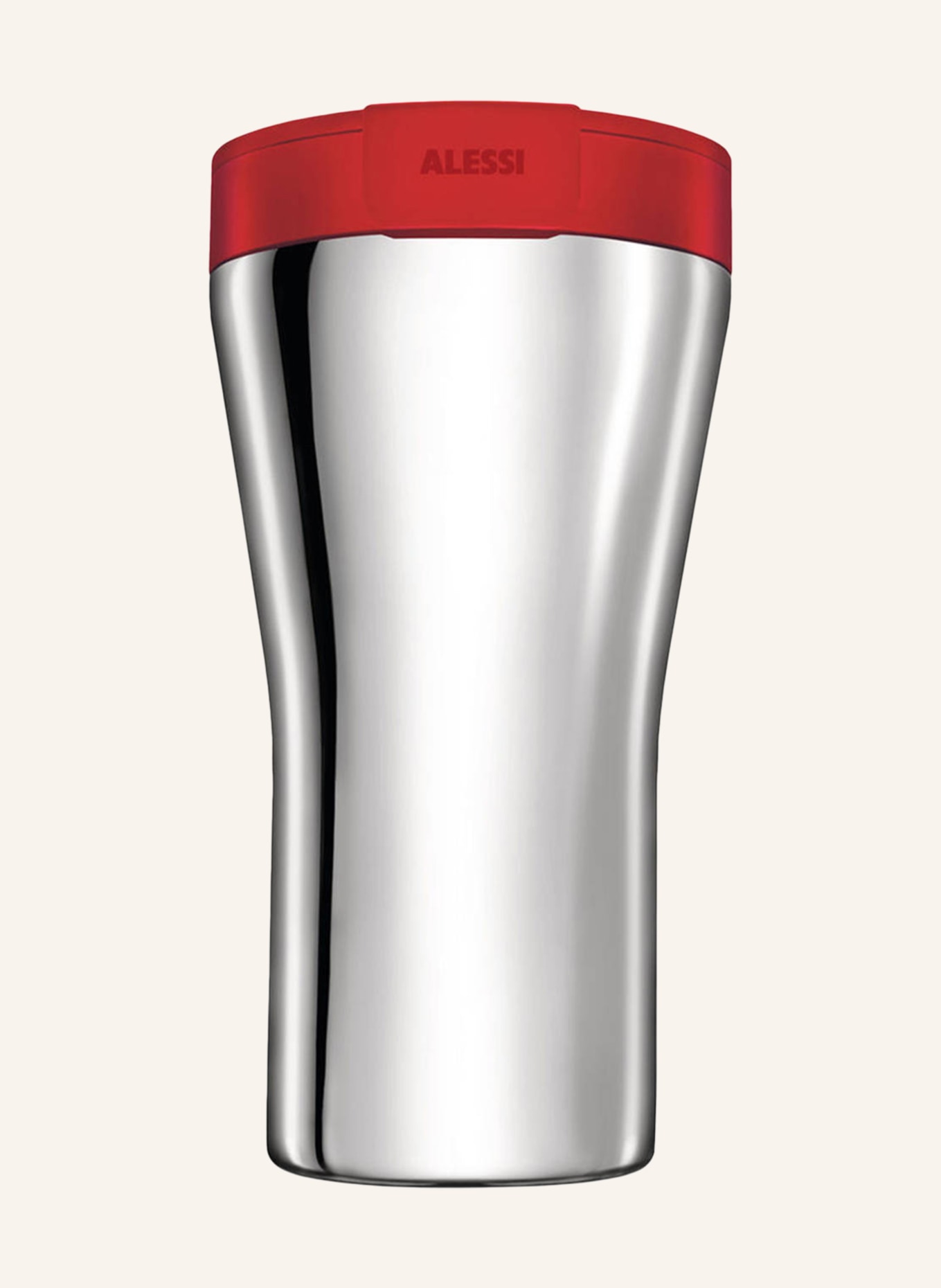ALESSI Thermal cup CAFFA, Color: SILVER/ RED (Image 1)