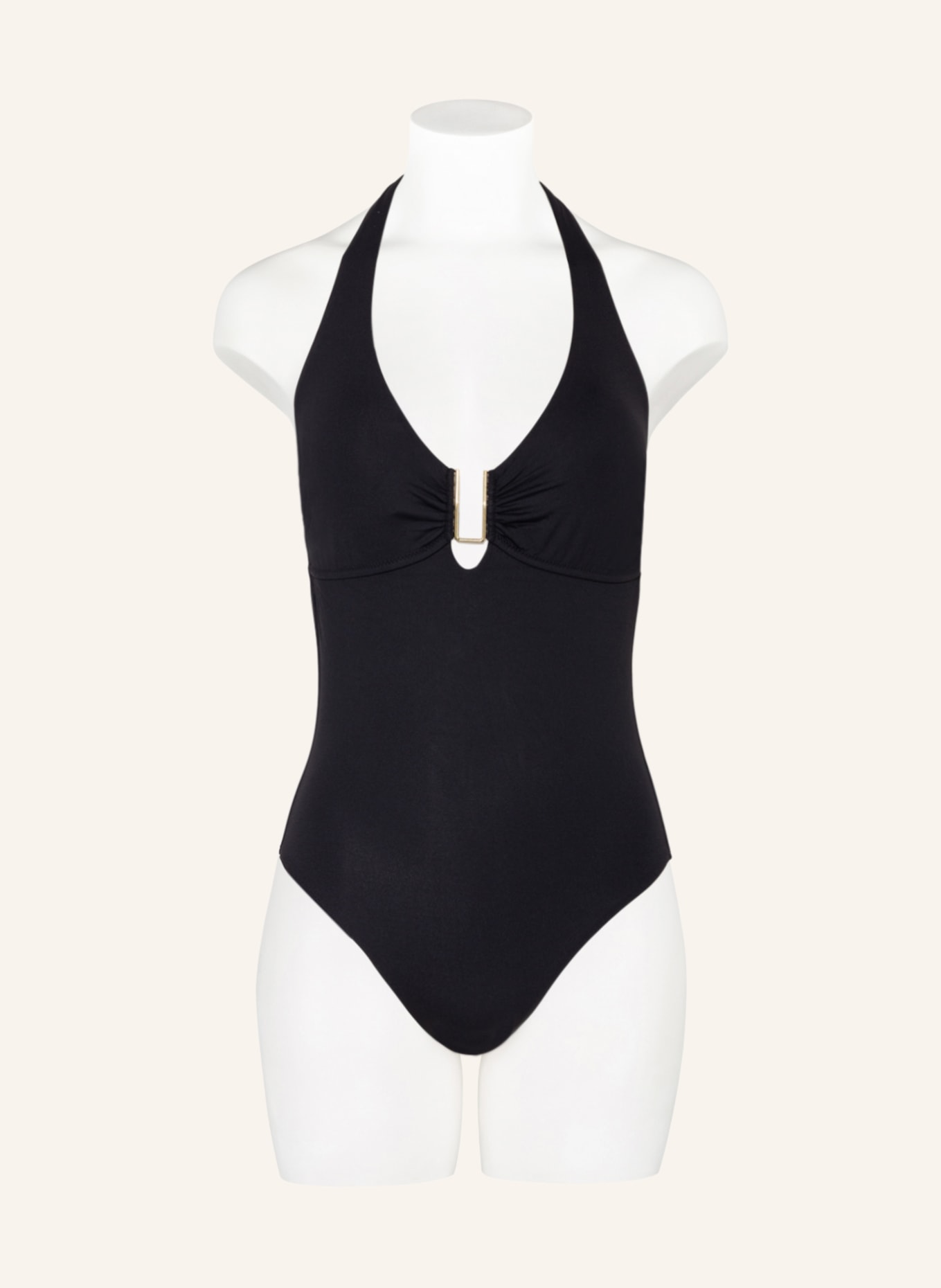 MELISSA ODABASH Halter neck swimsuit TAMPA, Color: BLACK (Image 2)