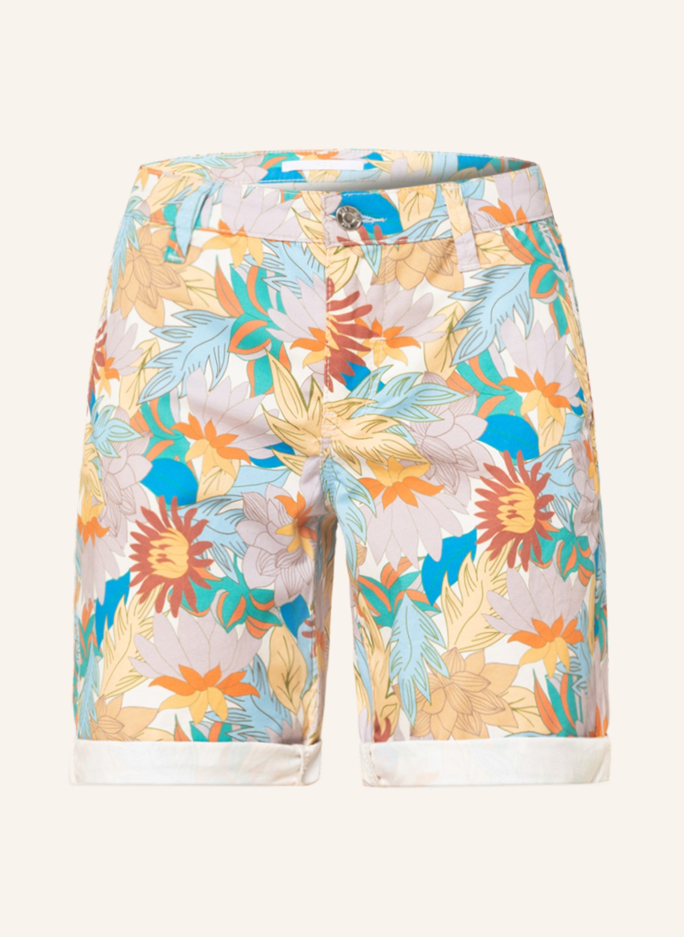 MAC Chino shorts, Color: LIGHT PURPLE/ TEAL/ ECRU (Image 1)