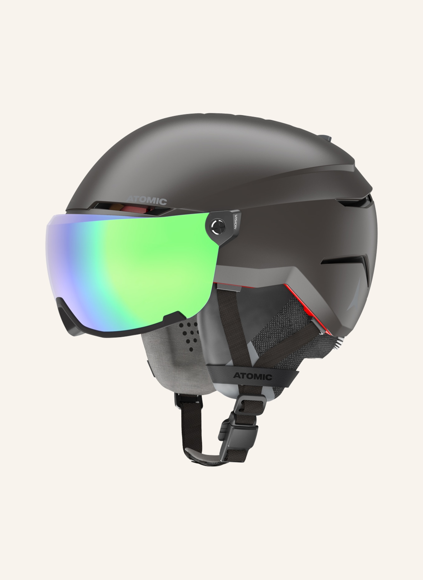 ATOMIC Lyžařská helma SAVOR GT AMID VISOR HD, Barva: ČERNÁ (Obrázek 1)