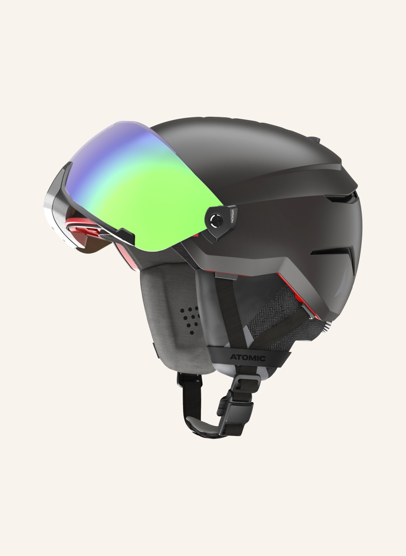 ATOMIC Ski helmet SAVOR GT AMID VISOR HD, Color: BLACK (Image 2)