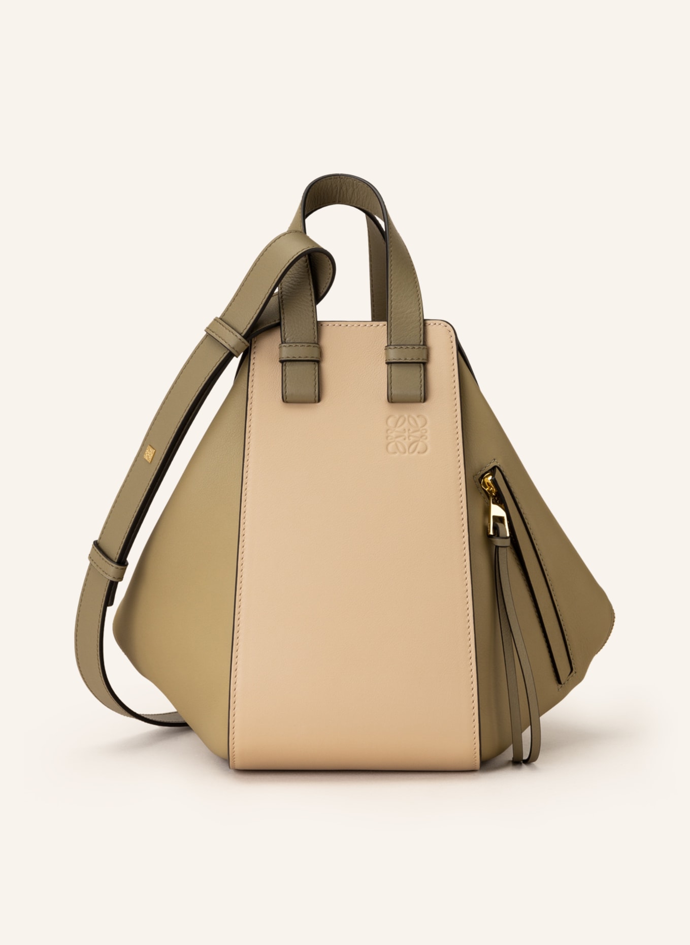LOEWE Handtasche HAMMOCK SMALL, Farbe: HELLGRÜN/ BEIGE (Bild 1)